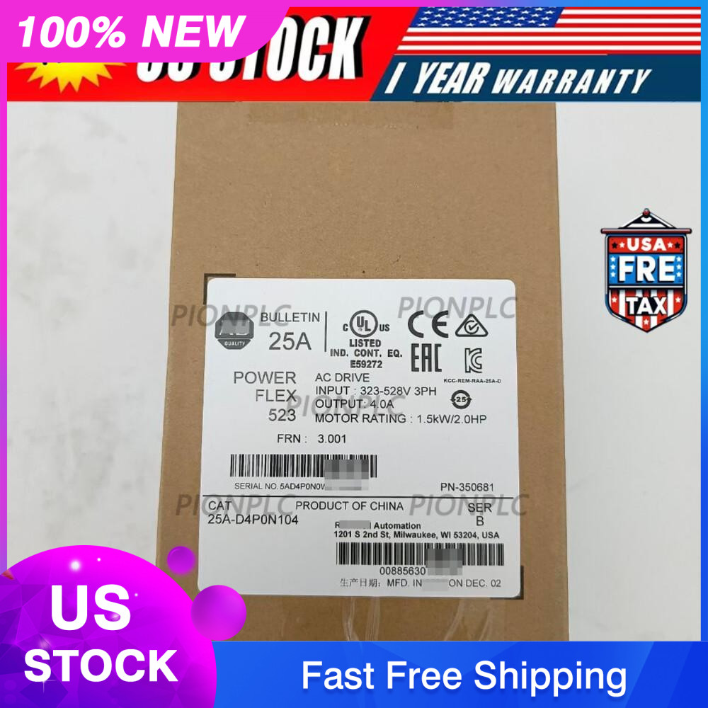 25A-D4P0N104 /B PowerFlex 523 AC Drive 1.5kW 2Hp Spot Goods Fast Shipping