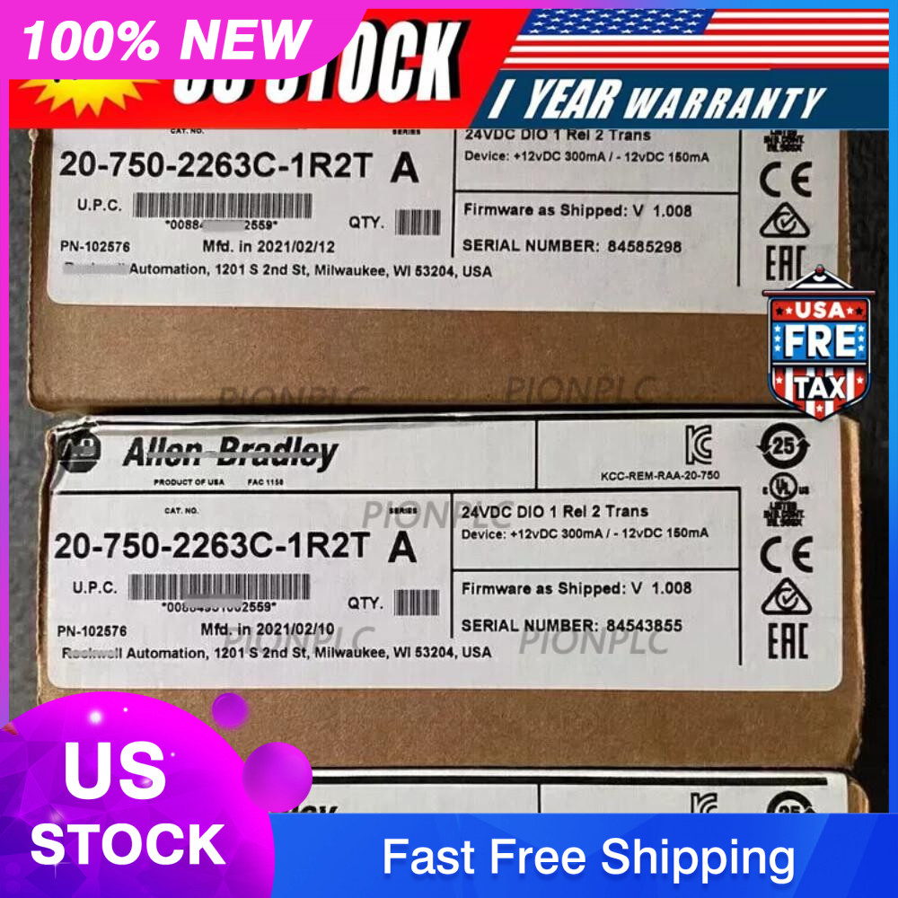 NEW AB 20-750-2263C-1R2T PowerFlex 750 24V Tran IO Option Module US Free Tax