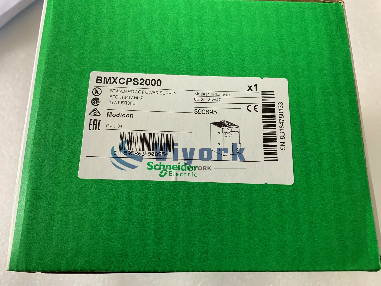Schneider MODICON BMXCPS2000 POWER SUPPLY 0.45AMP 100-240VAC INPUT 24VDC NEW