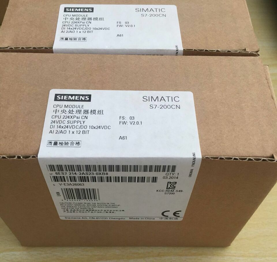 6ES7214-2AS23-0XB8 1PCS NEW SIEMENS CPU S7-200CN CPU224XPsi 6ES7214-2AS23-0XB8