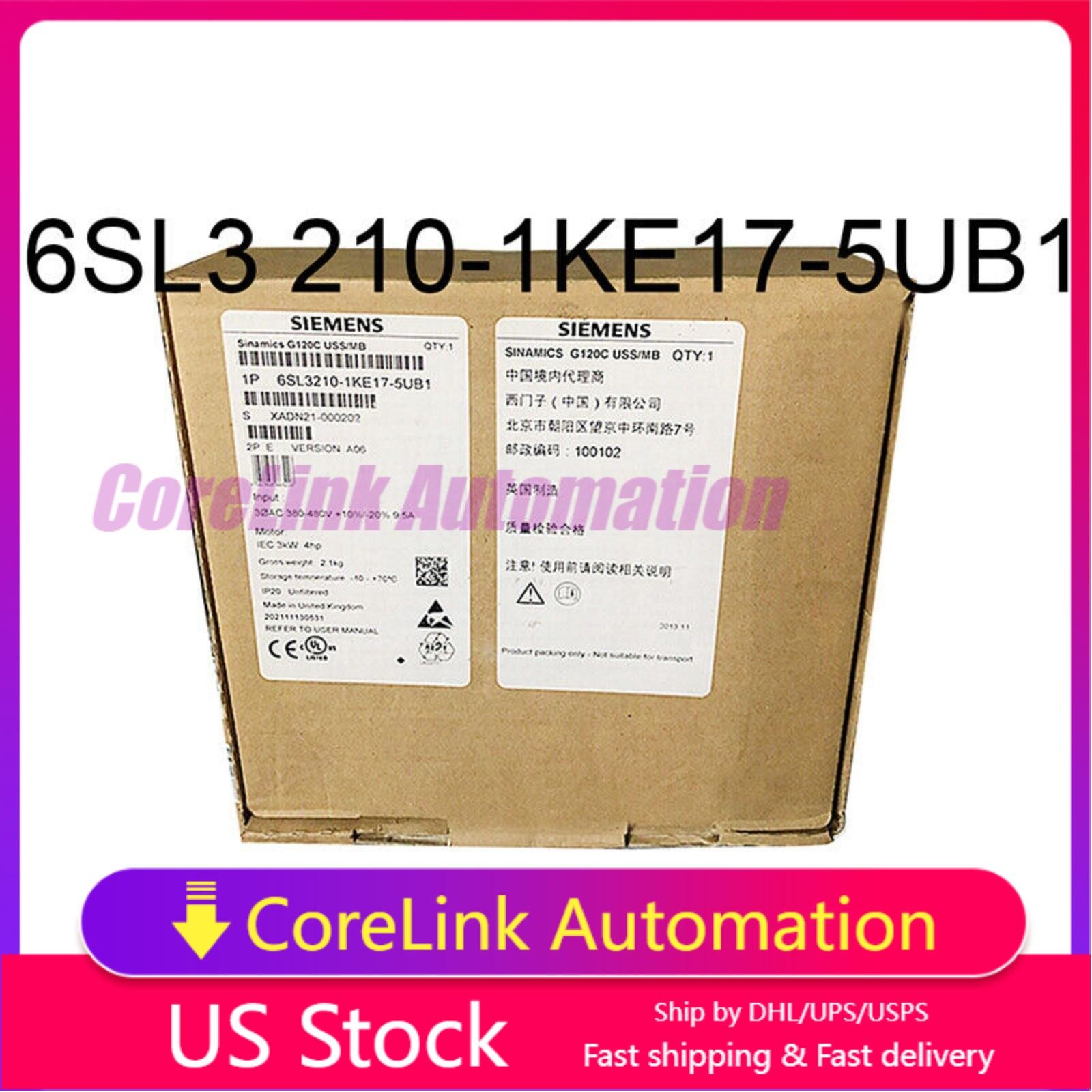 New Siemens 6SL3210-1KE17-5UB1 G120C RATED POWER 3,0KW 6SL3 210-1KE17-5UB1