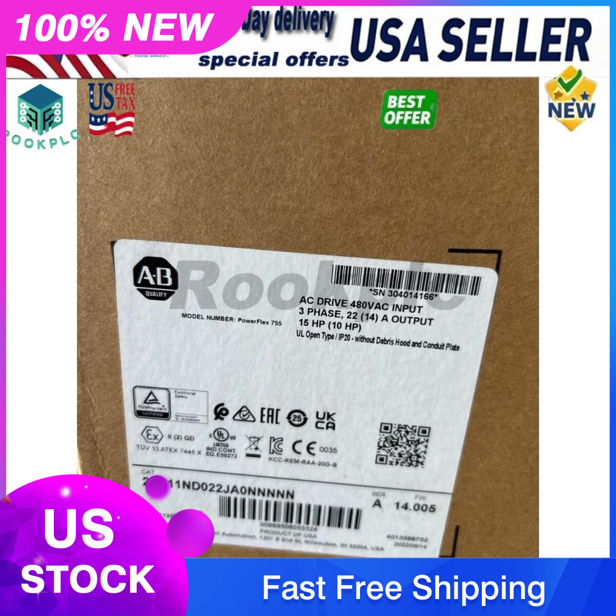 NEW Allen-Bradley 20G11ND022JA0NNNNN PowerFlex 755 AC Drive