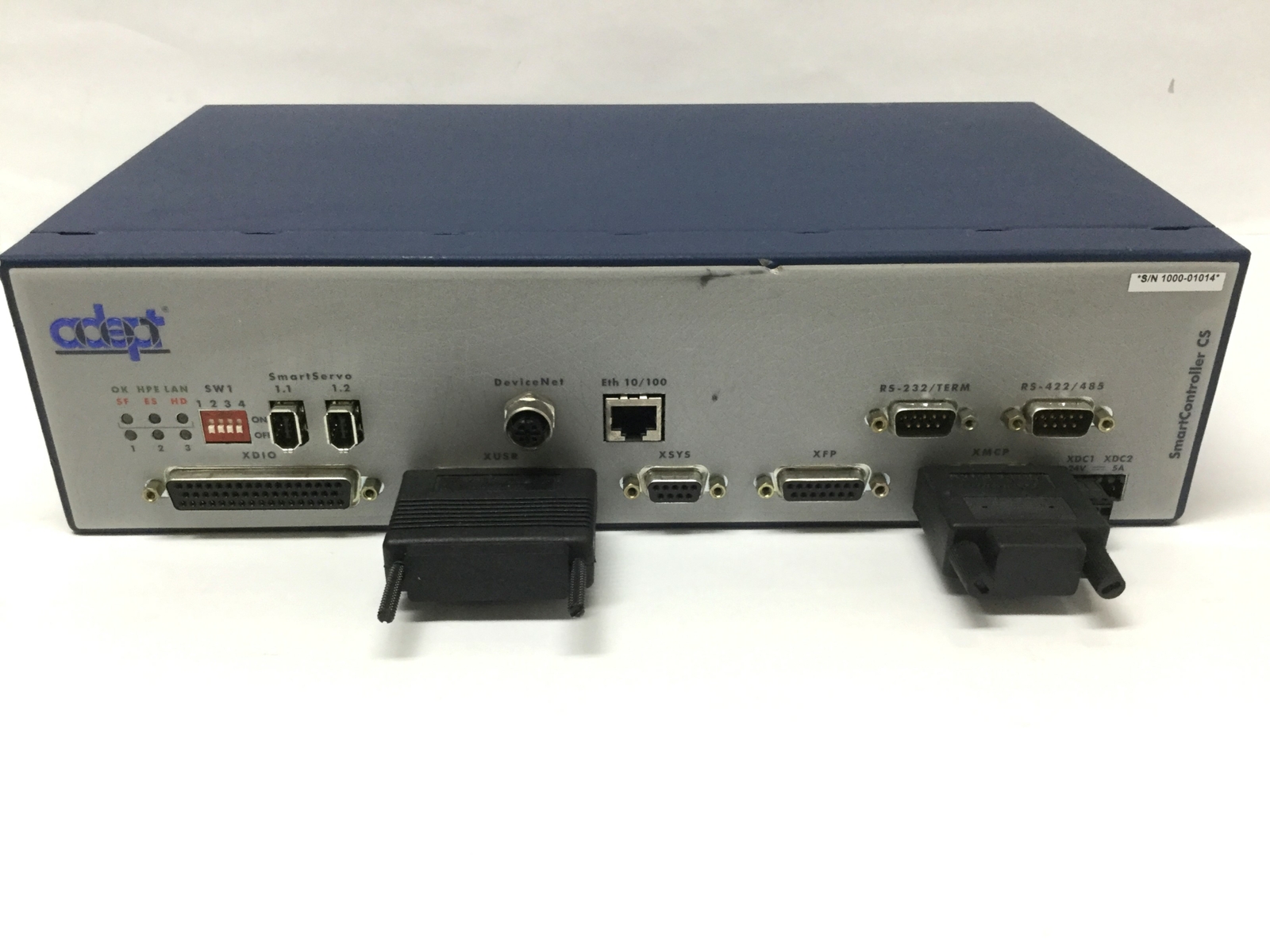 Adept 10000-310 Rev G Robot Smart Controller CS, 24VDC 5A, SmartServo, DeviceNet