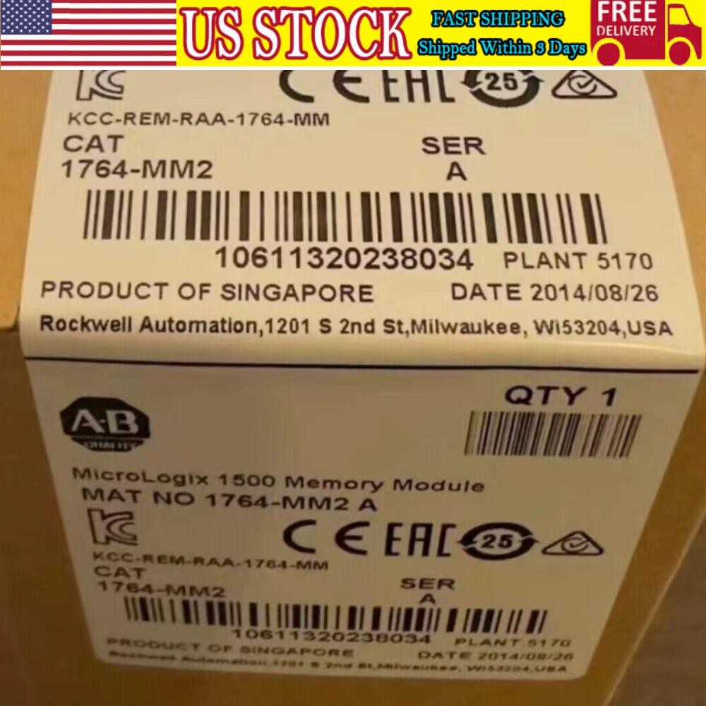 Allen-Bradley 1764-MM2 MicroLogix 1500 16 KB Memory 1764MM2 NEW US Free Tax