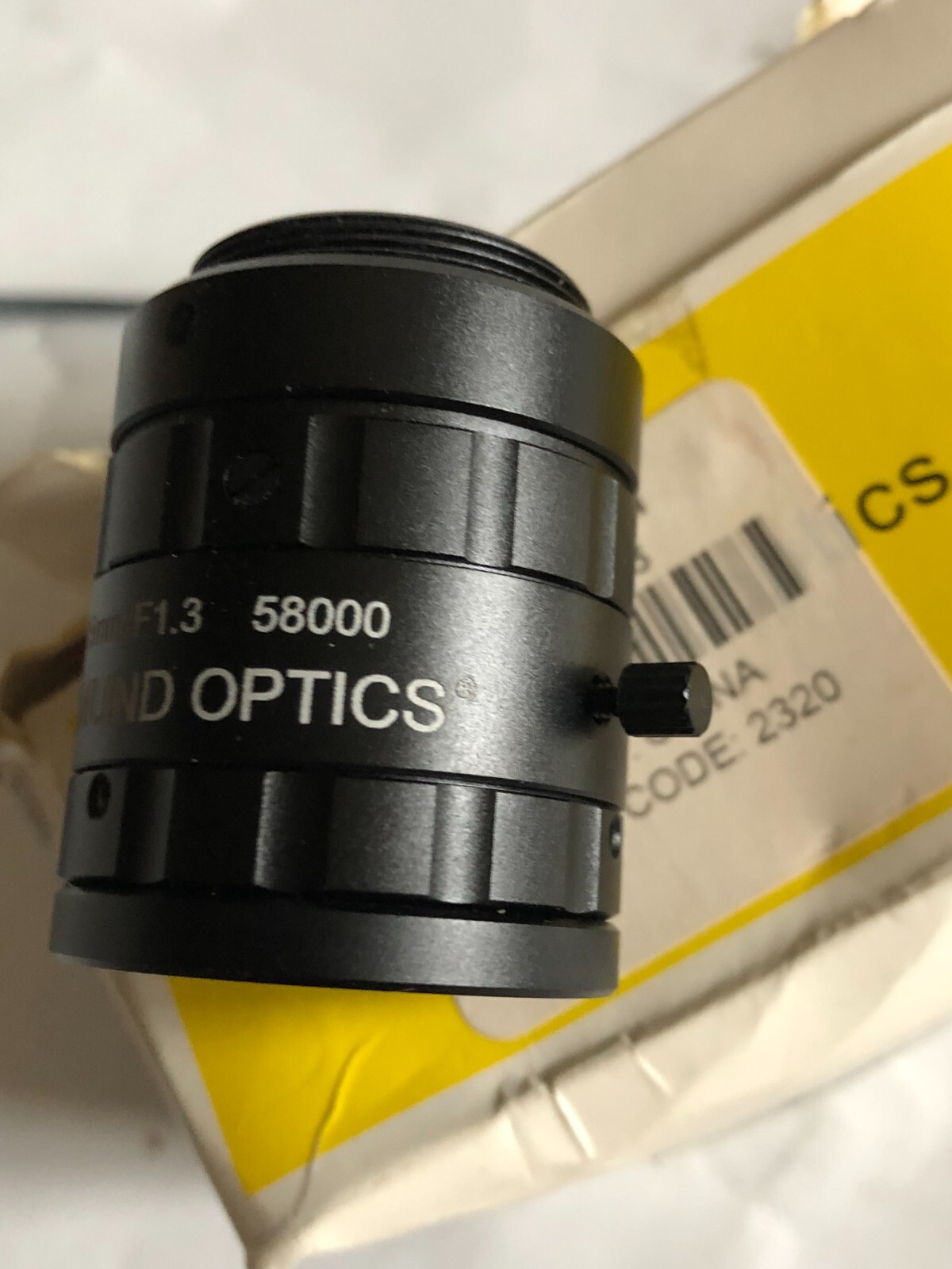 COGNEX EDMUND OPTICS LEC-58001 12MM FIXED FOCAL LENGTH LENS,8.5MM/F1.3 58000, BT