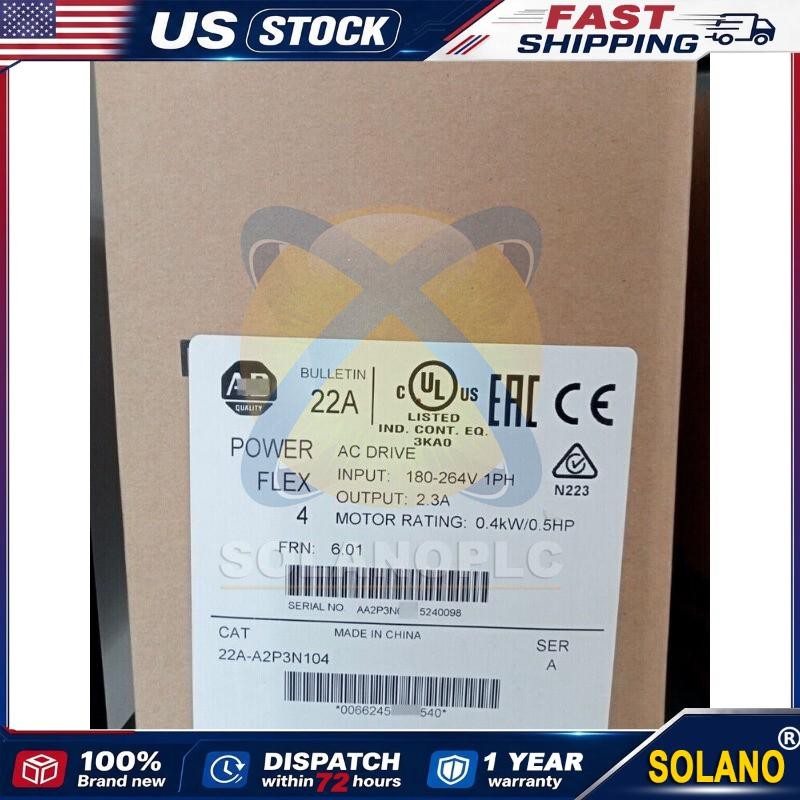Allen-Bradley 22A-A2P3N104 POWERFLEX 4 22AA2P3N104 US Free Tax