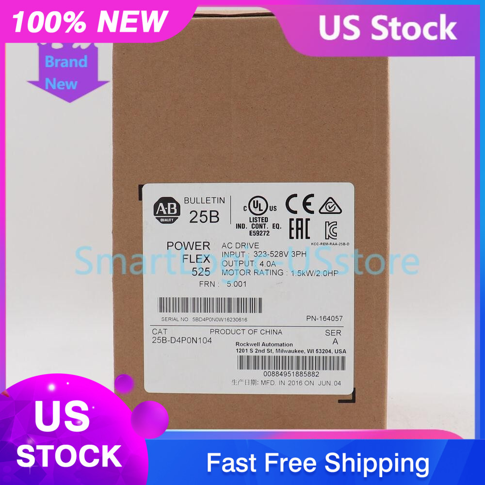 New 25B-D4P0N104 PowerFlex 525 1.5kW 2Hp AC Drive