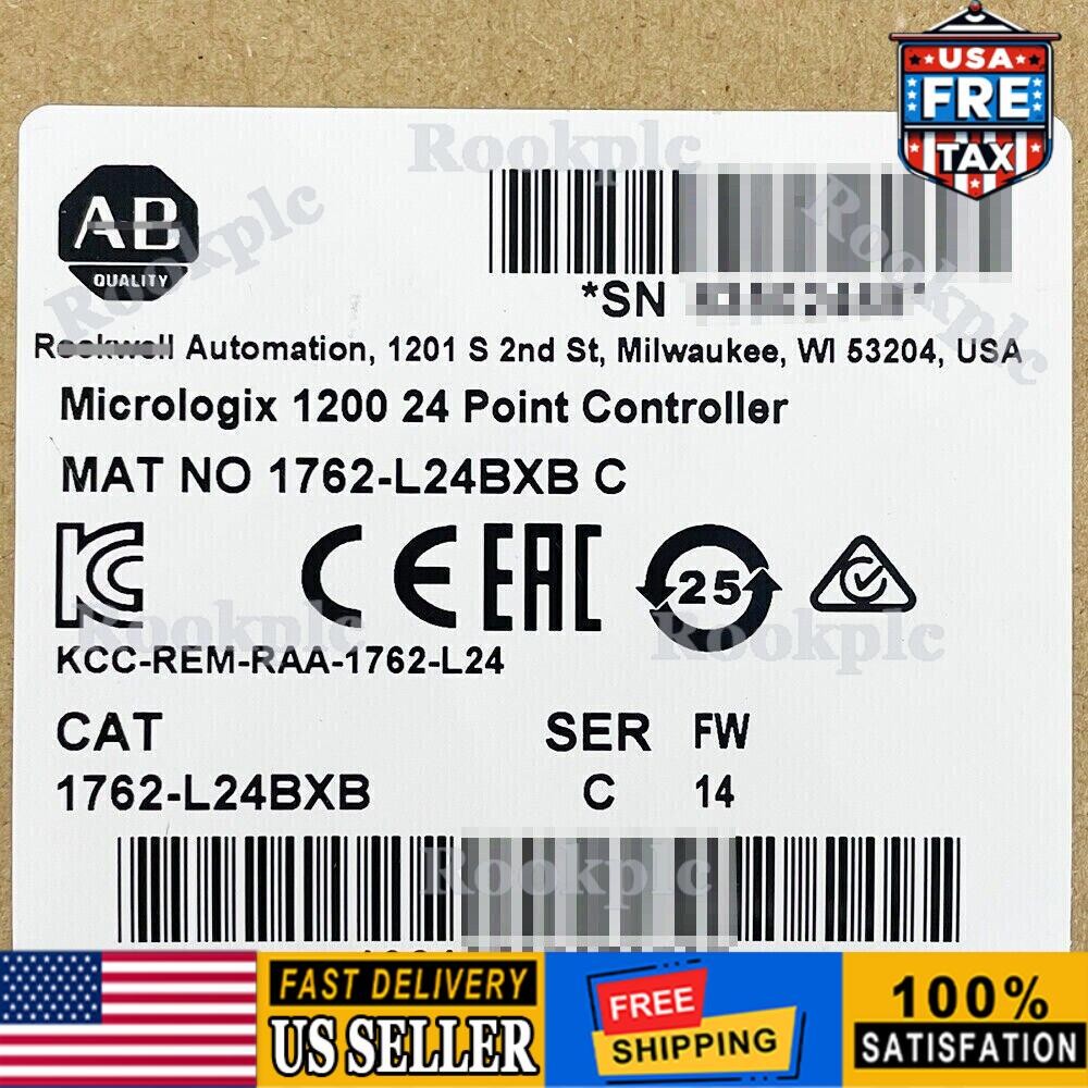 New AB 1762-L24BXB MicroLogix 1200 24 Point Controller 1762L24BXB US Free Tax