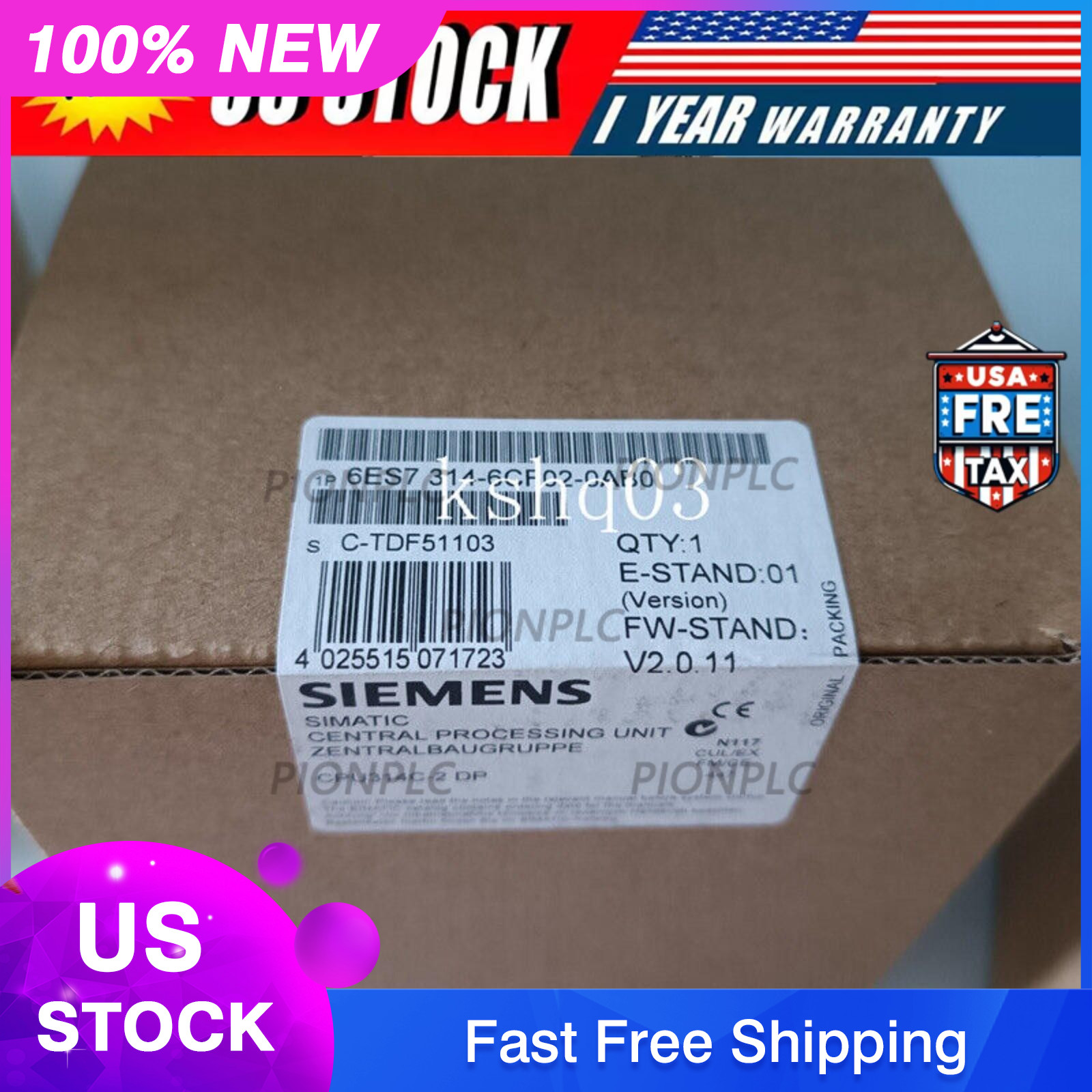NEW Siemens 6ES7314-6CF02-0AB0 in box 6ES7 314-6CF02-0AB0