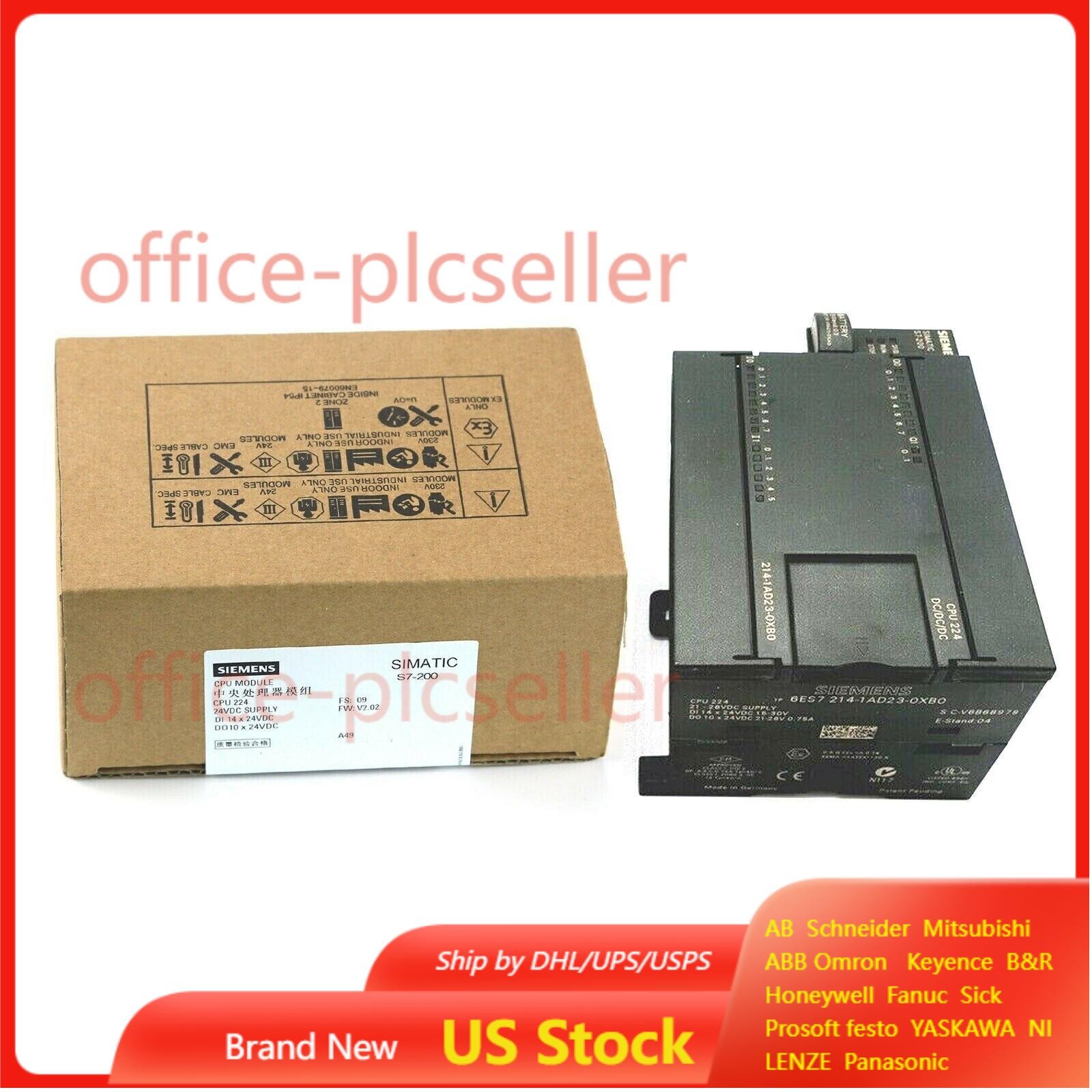 New Siemens 6ES7 214-1AD23-0XB0 6ES7214-1AD23-0XB0 SIMATIC S7-200, CPU 224