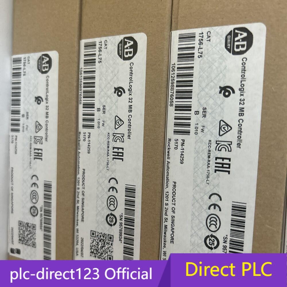 AB 1756-L75 1756L75 ControlLogix 5575 Processor 32MB CPU NEW US Free Tax