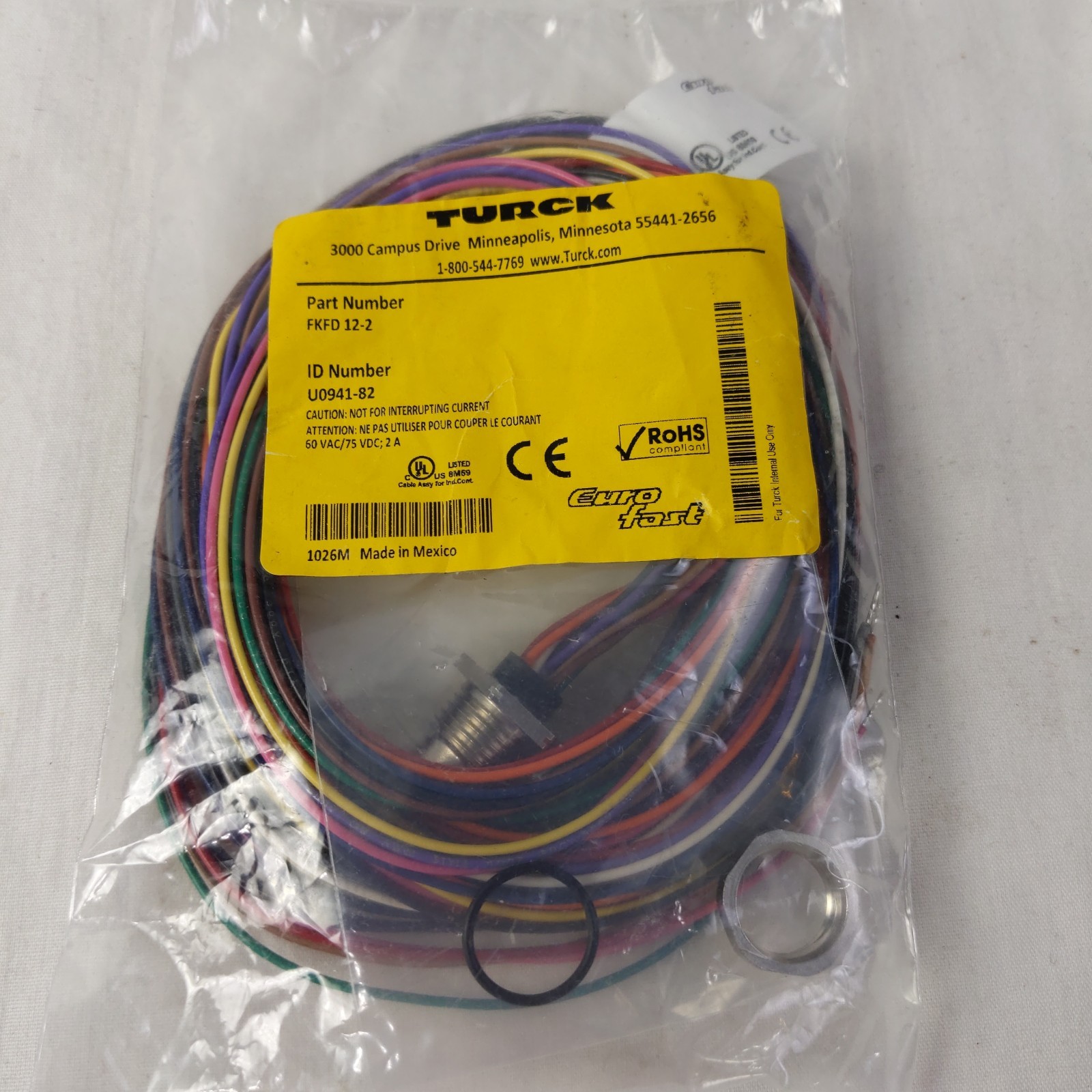 Turck FKFD 12-2 M Series Connector, U0941-82