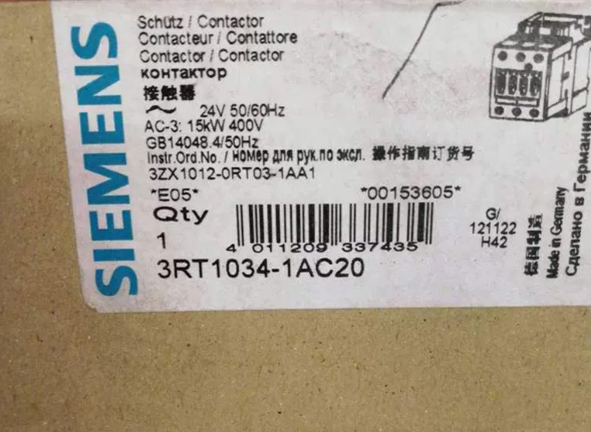NEW SIEMENS 3RT1034-1AC20 3RT10341AC20 Contactor