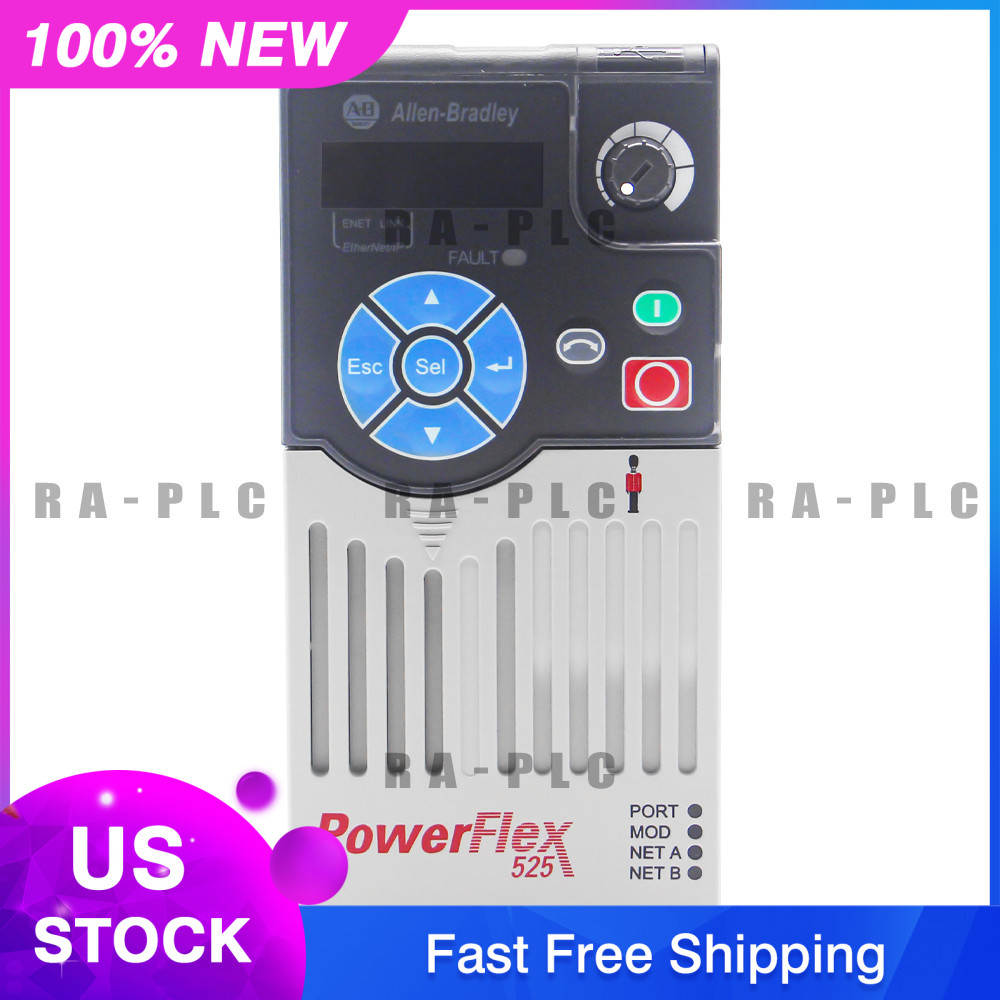 New Allen Bradley 25B-D010N104 /A Powerflex 525 AC Drive 5HP 4.0KW us