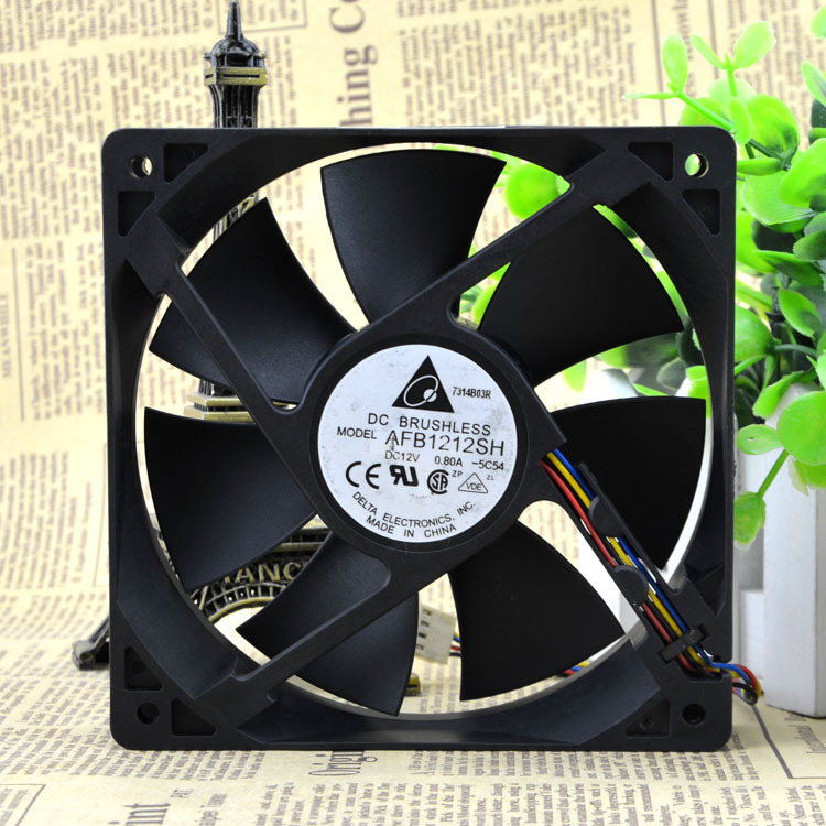 DELTA AFB1212SH 120*120*25mm 12V 0.8A 4pin PWM Case Cooling Fan #