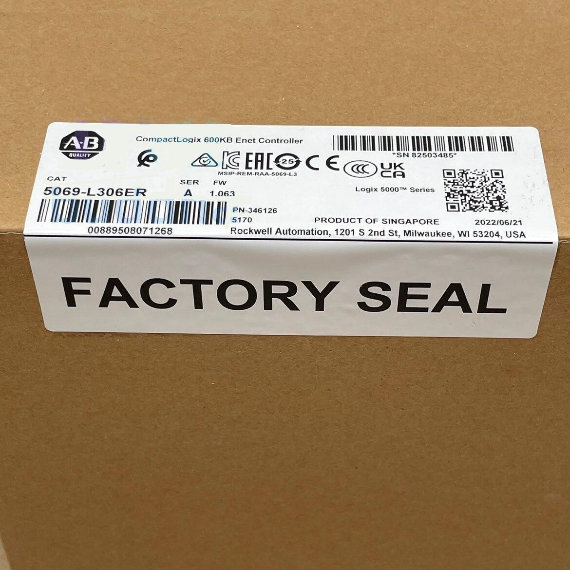 1 PCS NEW Factory sealed surplus Allen Bradley 5069-L306ER 5069L306ER Module US