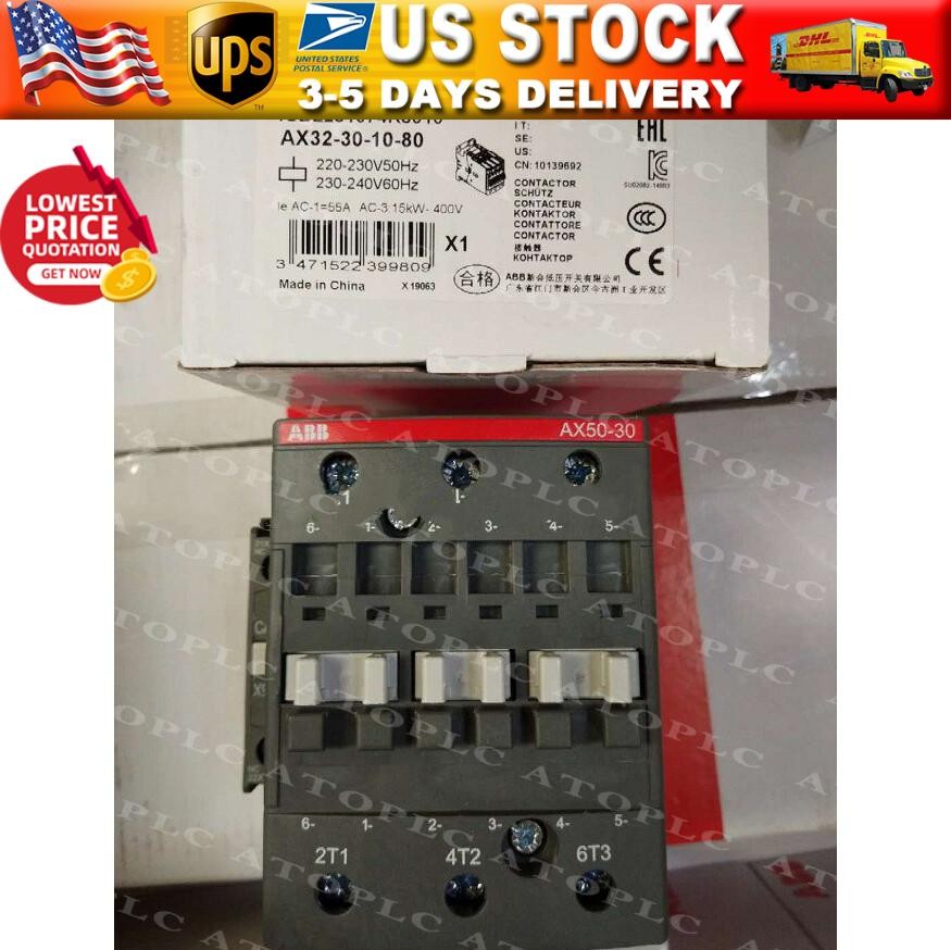 1pc new Abb AX32-30-10-80 AC220V Contactor in box Free Shipping US Free TAX