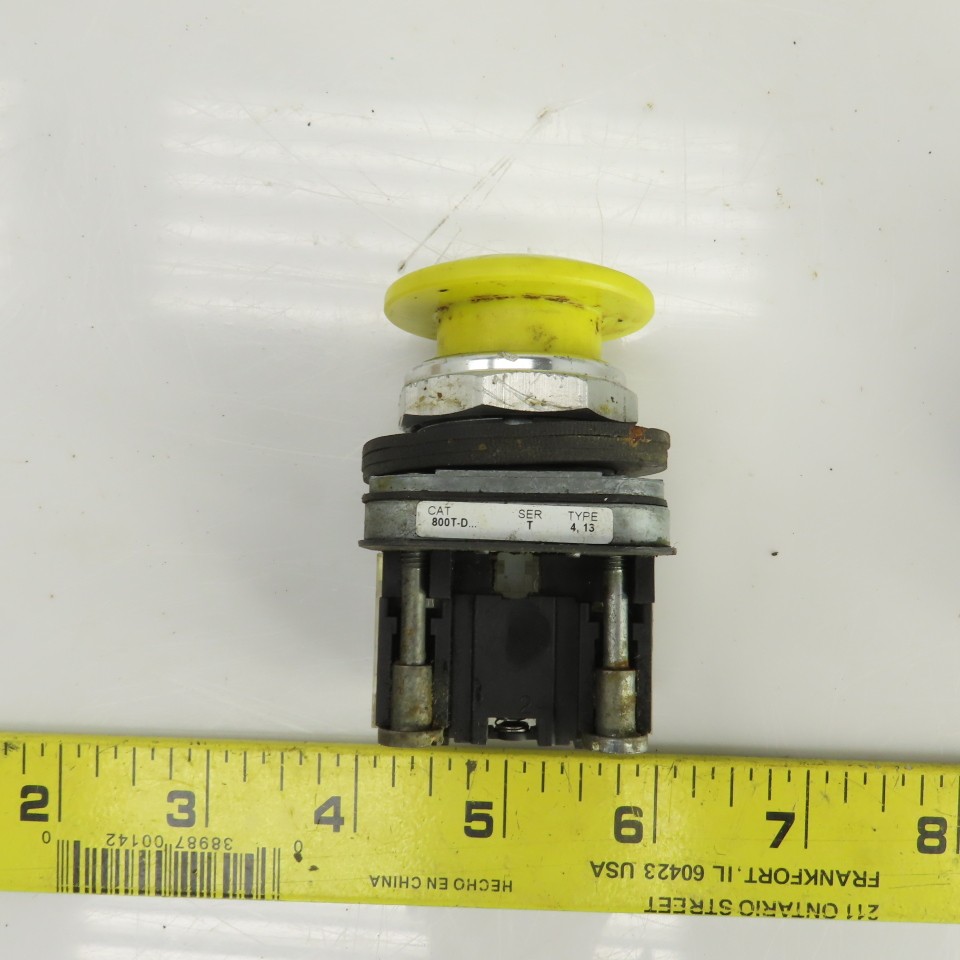 Allen Bradley 800T-D Ser T 600V Momentary Contact E-Stop Switches Lot Of 3