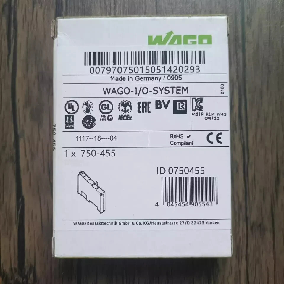 New In Box WAGO 750-455 4-Channel Analog Input PLC Module 750 455