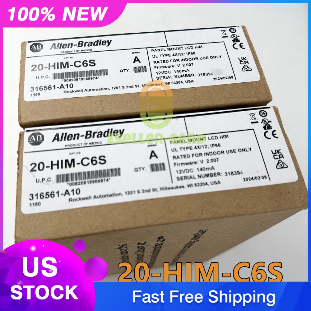 Allen-Bradley 20-HIM-C6S SER A Powerflex Panel Mount LCD HIM New Factory Sealed