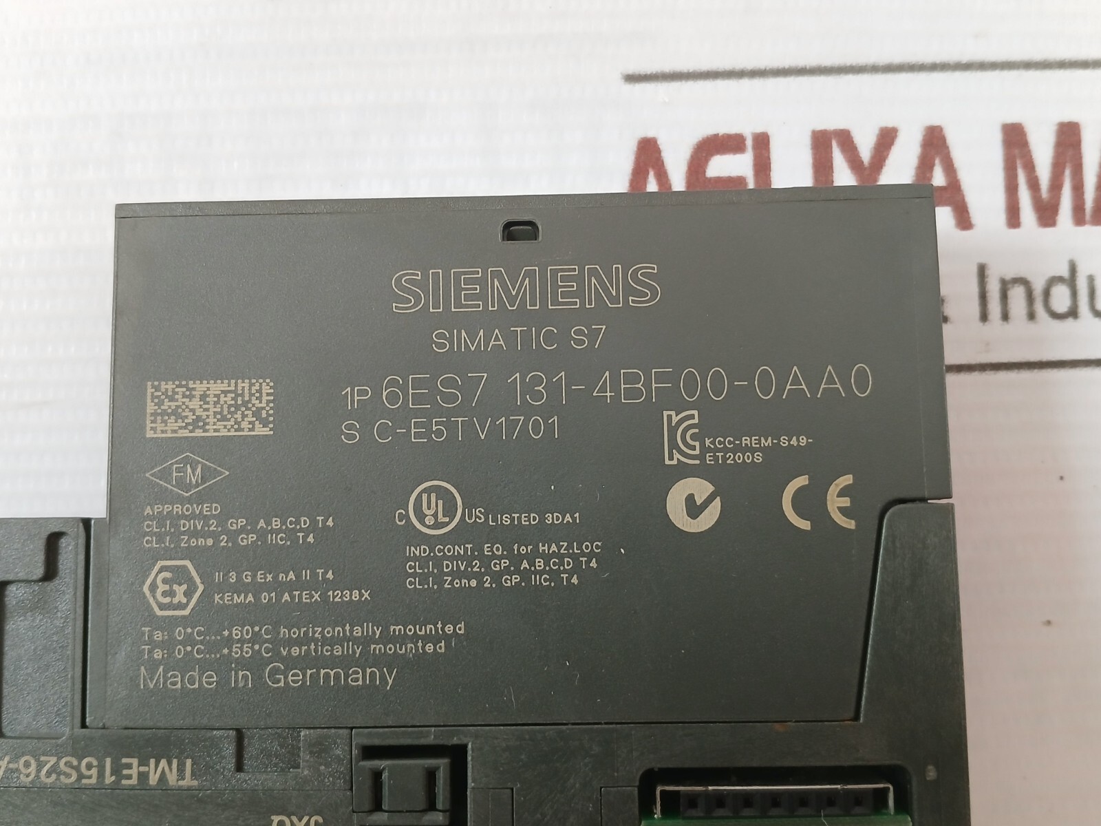 Siemens 6ES7 131-4BF00-0AA0 Electronics Module TM-E15S26-A1 DC24V E01 S C-E5TV17