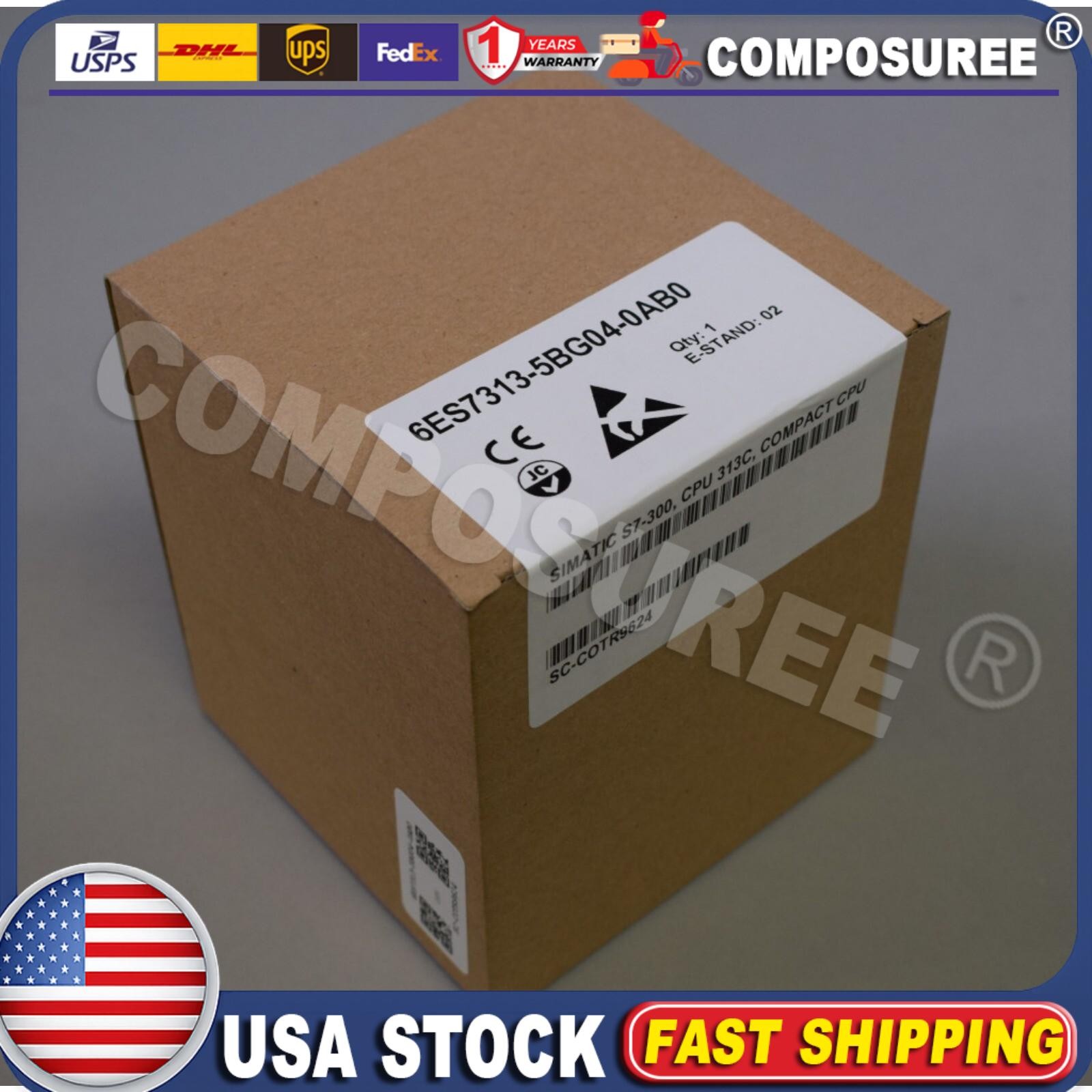 New Siemens Simatic CPU 313C 6ES7313-5BG04-0AB0 6ES73135BG040AB0