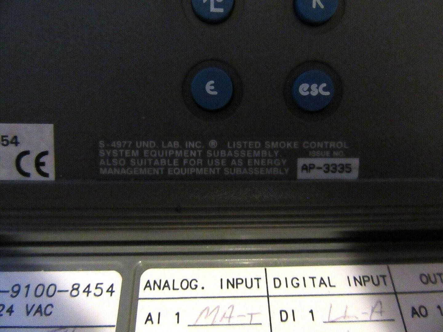 JOHNSON CONTROLS / METASYS DX-9100-8454 EXTENDED DIGITAL CONTROLLER 24 VAC