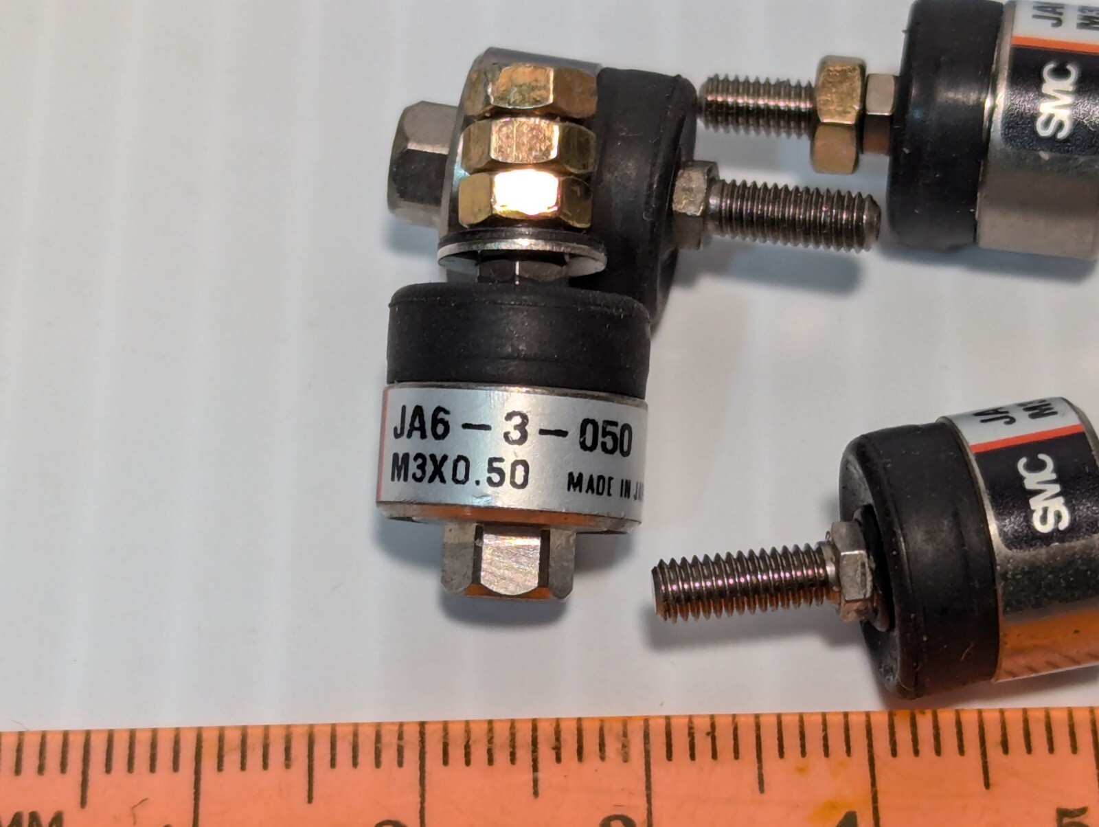 Lot of 7 SMC JA6-3-050 Floating Joints, M3X0.50, 6mm Bore Size
