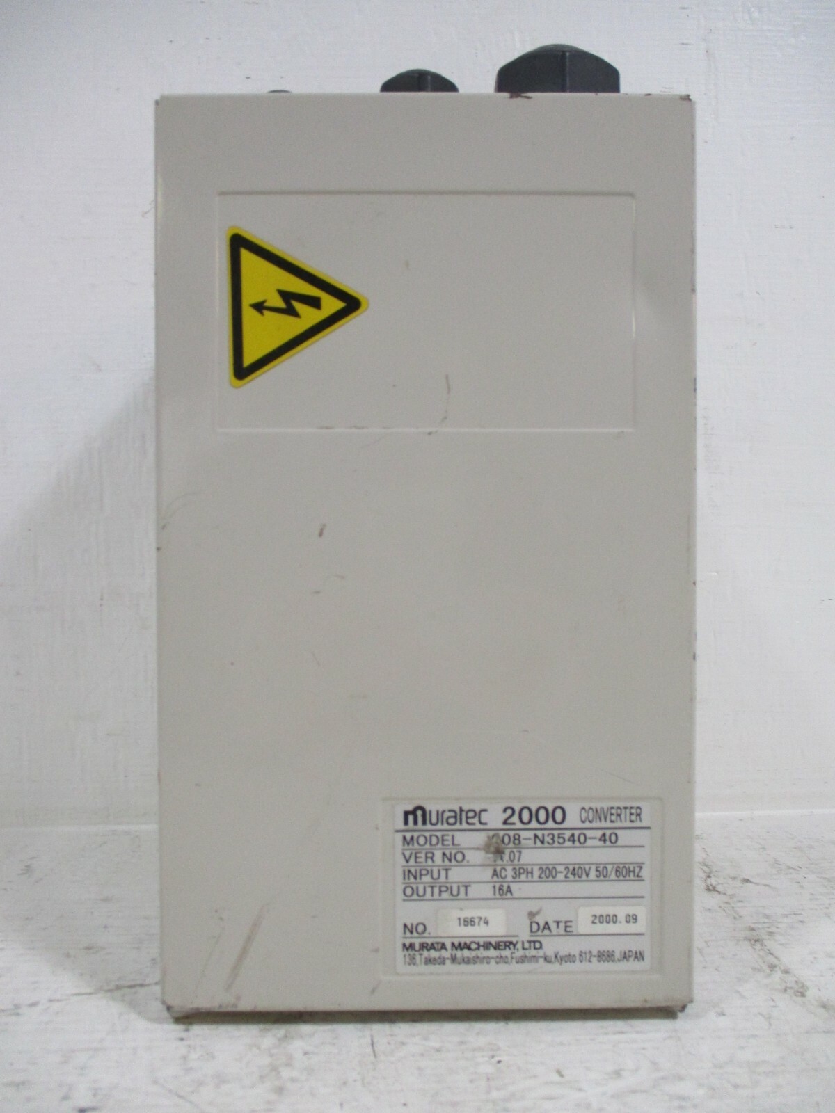 Murata 008-N3540-40 Muratec 2000 Converter 200-240V 16A 008-N3540-513/613
