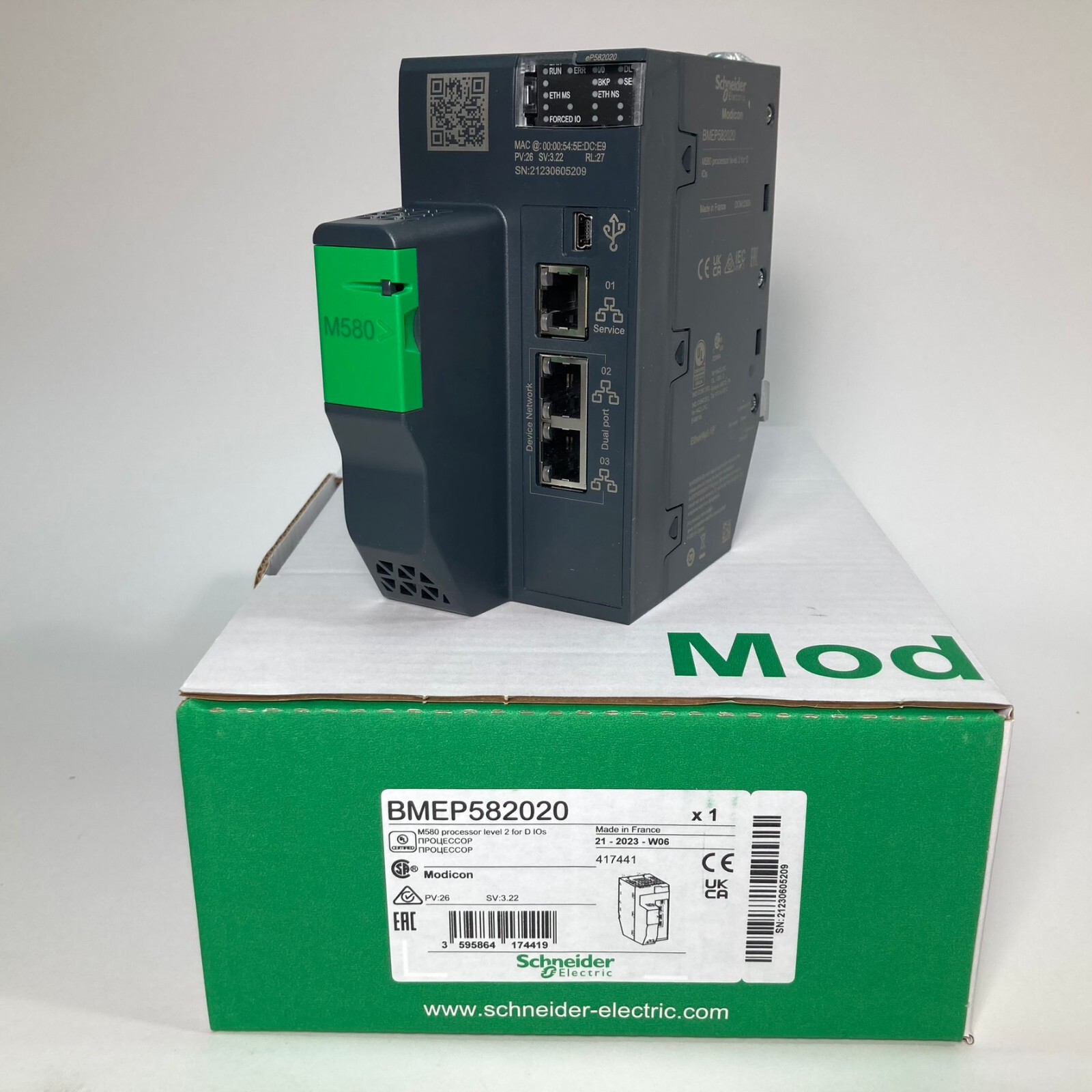 SCHNEIDER ELECTRIC BMEP582020 / 417441 , M580 Processor, NEW 2023