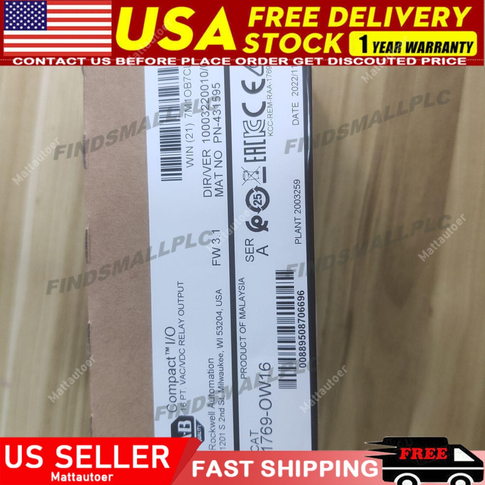 New Sealed Allen-Bradley 1769-OW16 CompactLogix Relay Output Module US Free Tax
