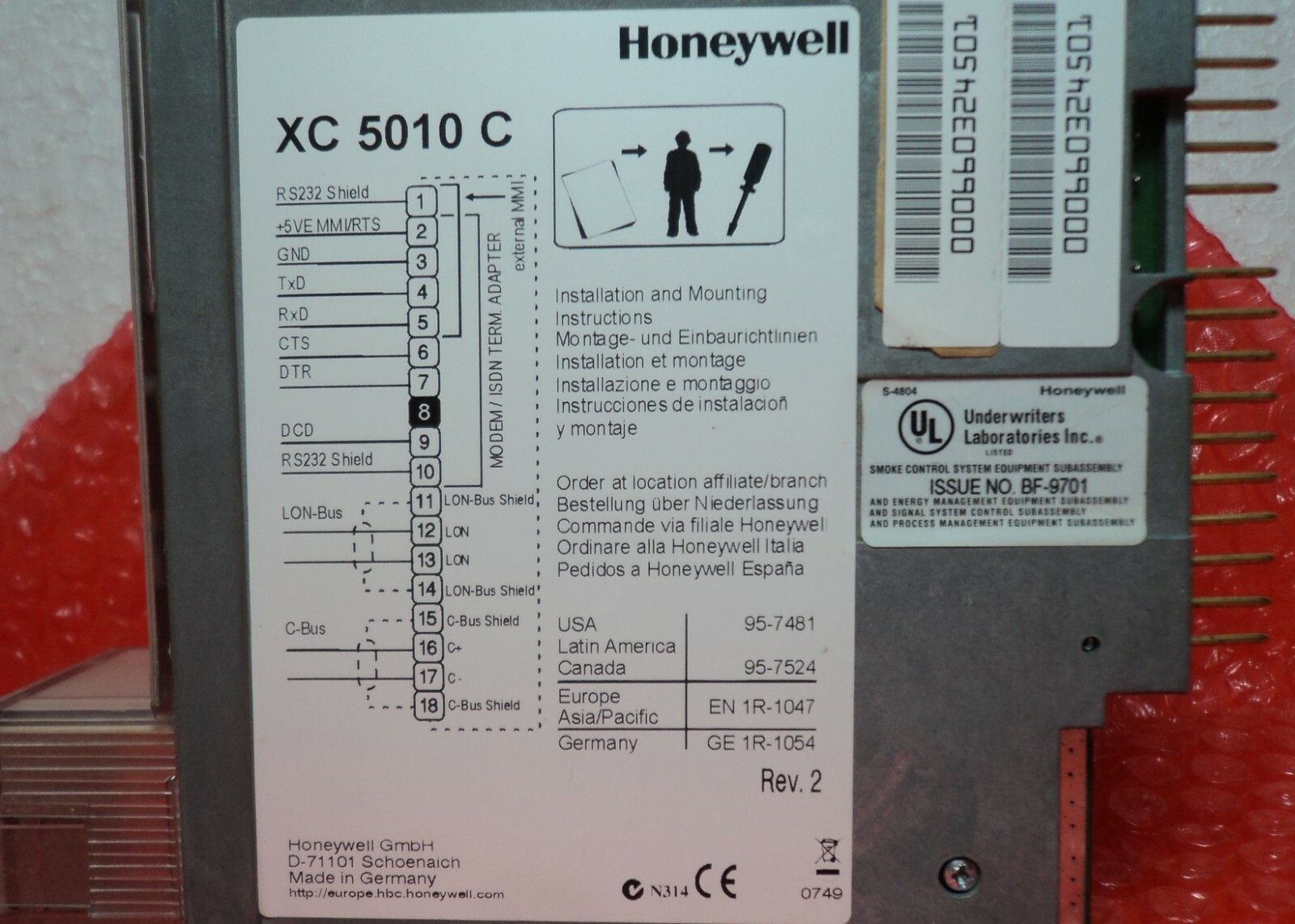 Honeywell R-XC5010C Centra CPU Module XC 5010 C