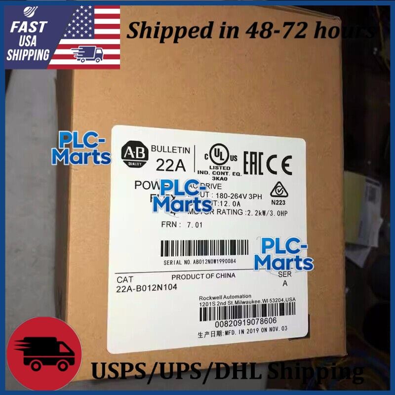 NEW Allen-Bradley 22A-B012N104 PowerFlex 4 2.2 kW 3 HP AC Drive
