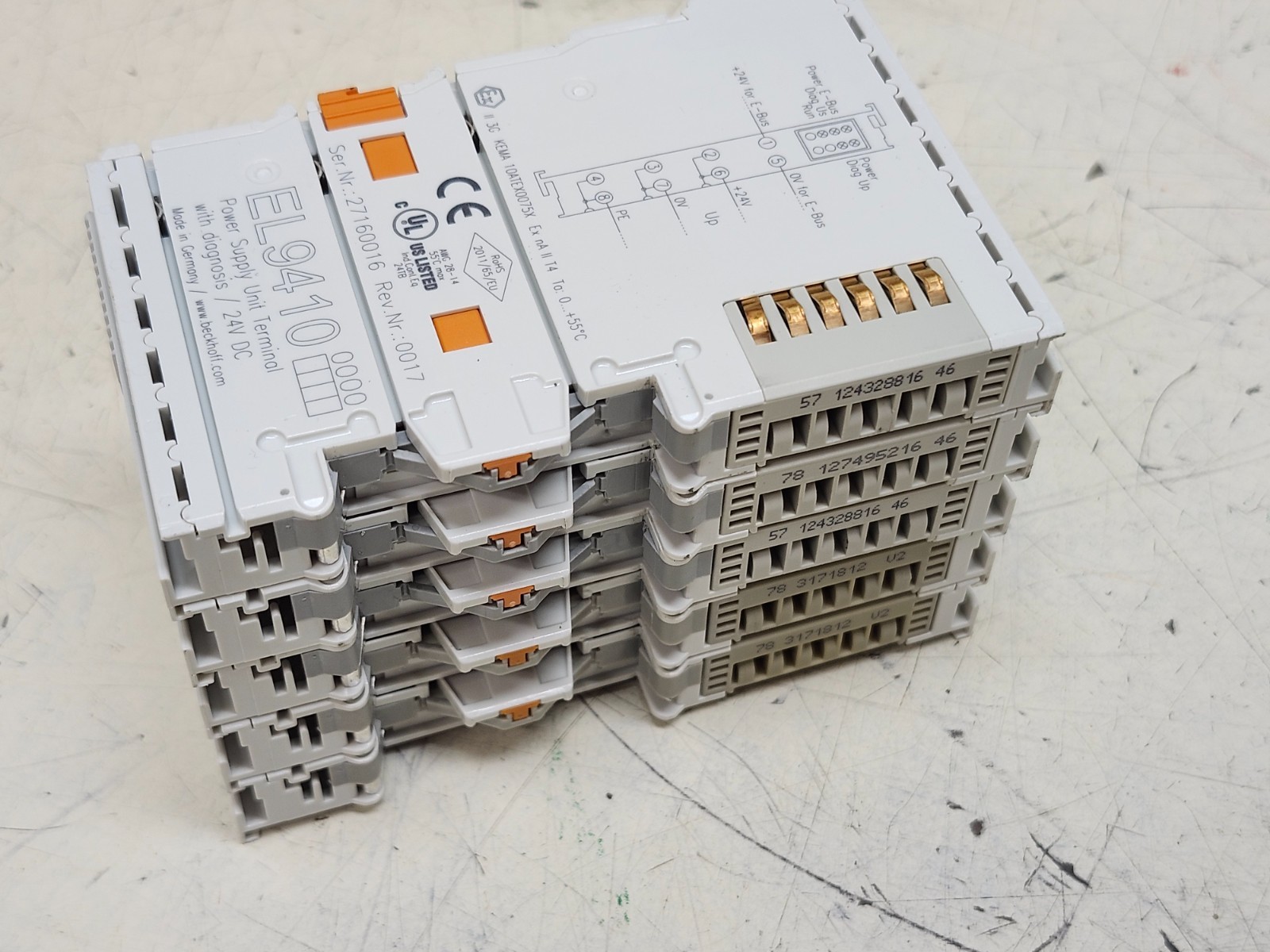 Lot Of 5 Beckhoff E-Bus Power Supply Unit Terminal P/N: EL9410 FREE SHIPPING