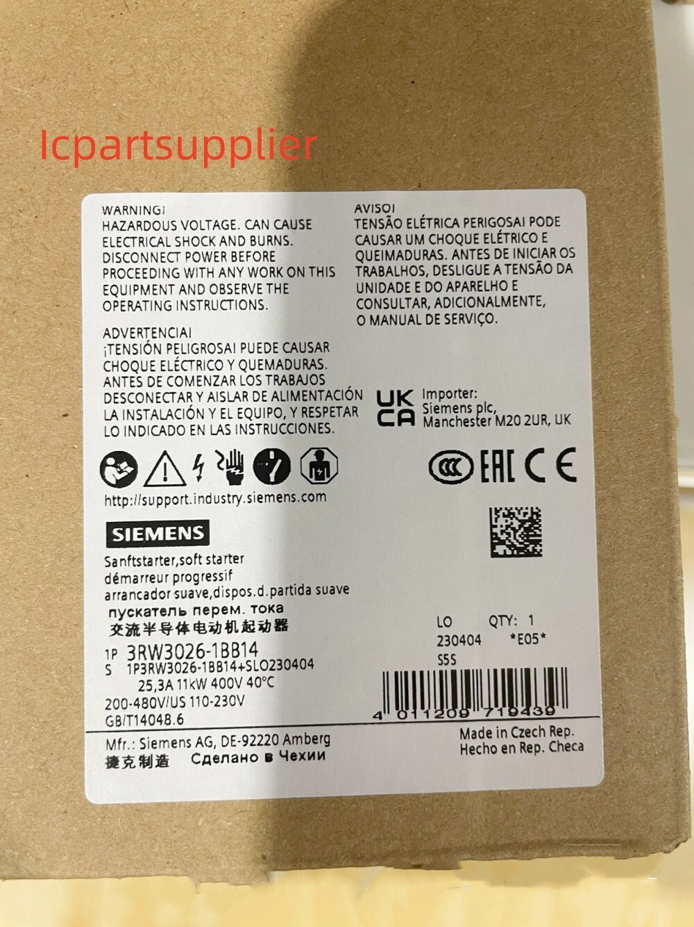 1PCS 3RW3026-1BB14 3RW30261BB14 Brand-new Fast Shipping