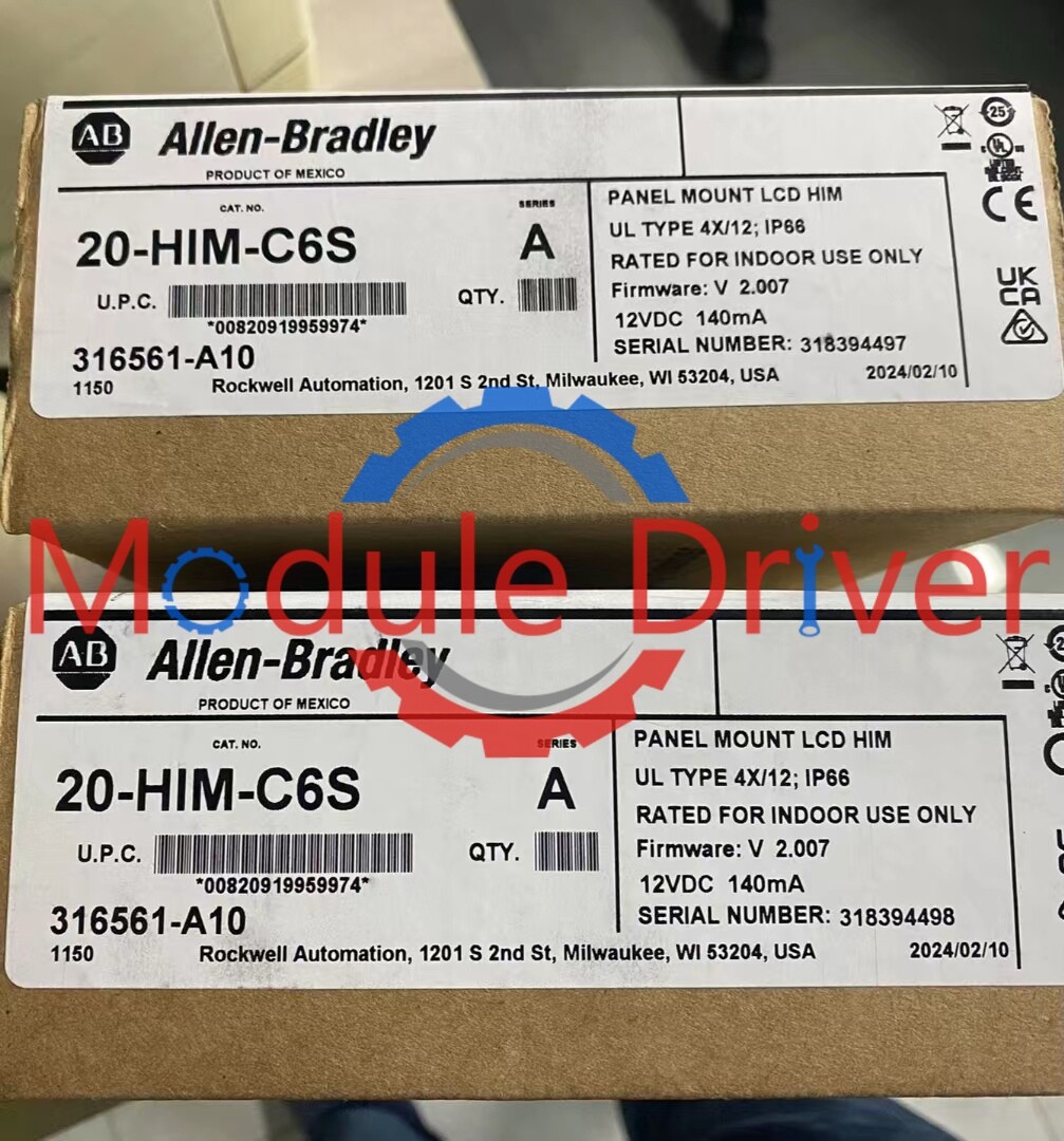 New Allen Bradley 20-HIM-C6S SER. A Powerflex Panel Mount LCD HIM 20HIMC6S
