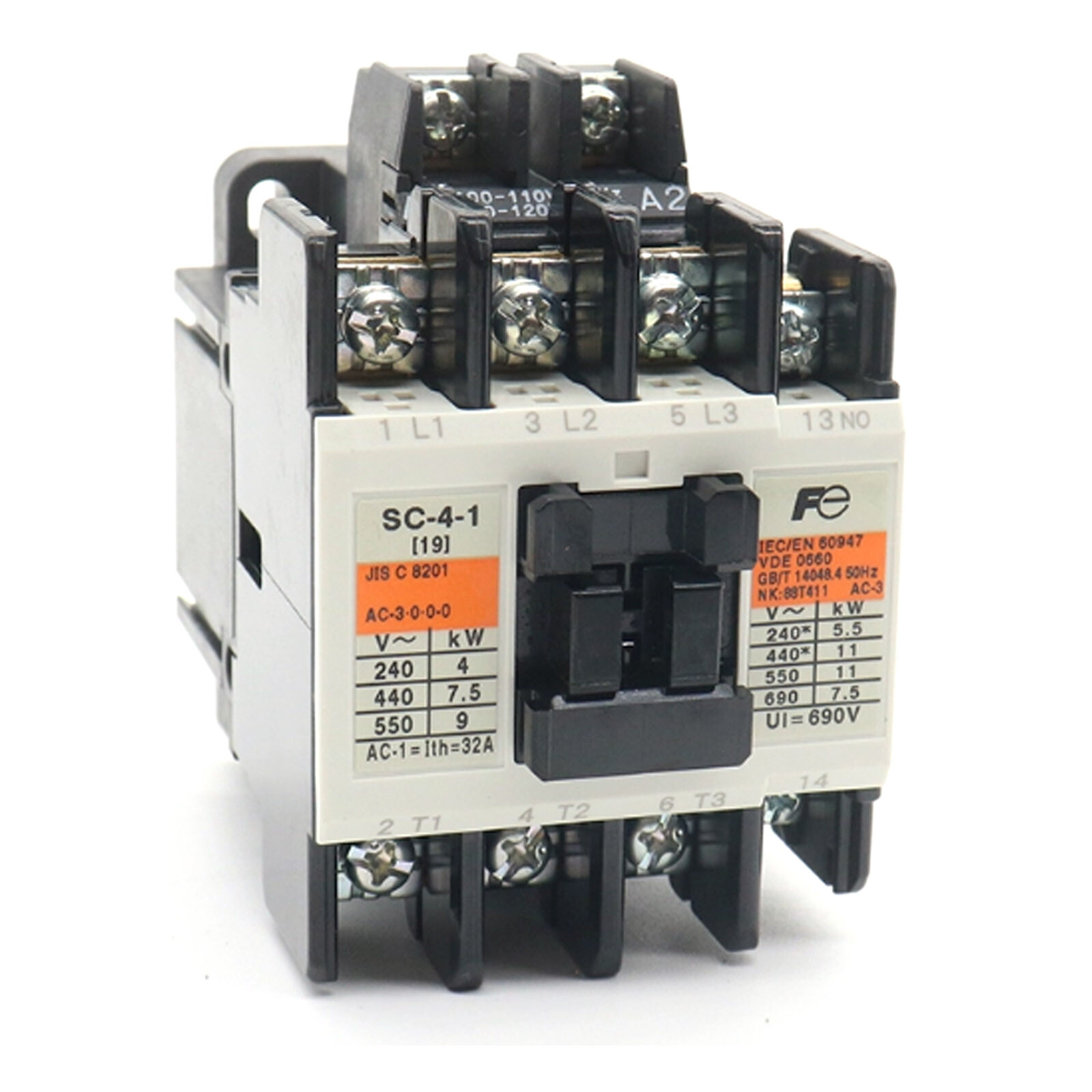 1PC New FUJI SC-4-1 Magnetic Circuit Breaker Contactor 3-Pole AC110V 19A 21NC