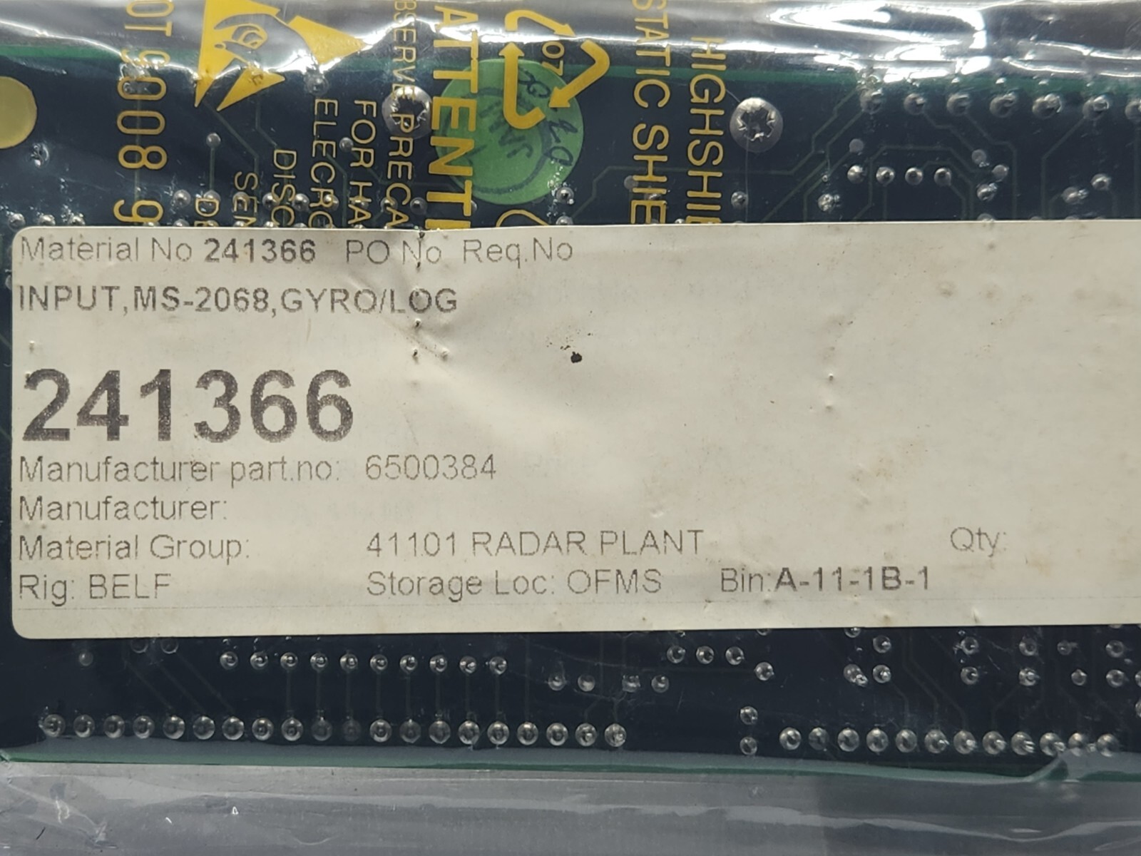 NORCONTROL HS441286A/A/A PCB CARD