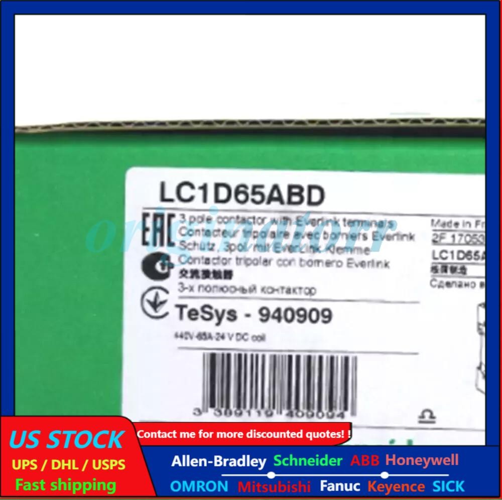 1PC Schneider LC1D65ABD Contactor 65A New In Box Fast Shipping