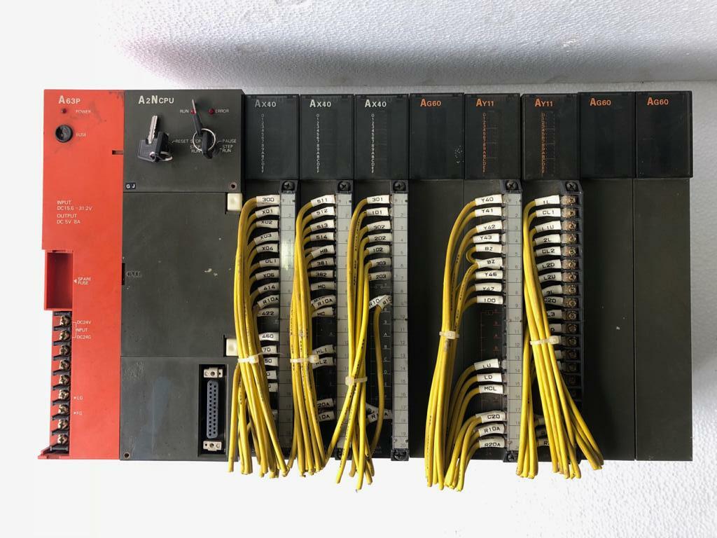 Mitsubishi Plc Base Unit With A63P,A2NCPU,AX40,AG60,AY11