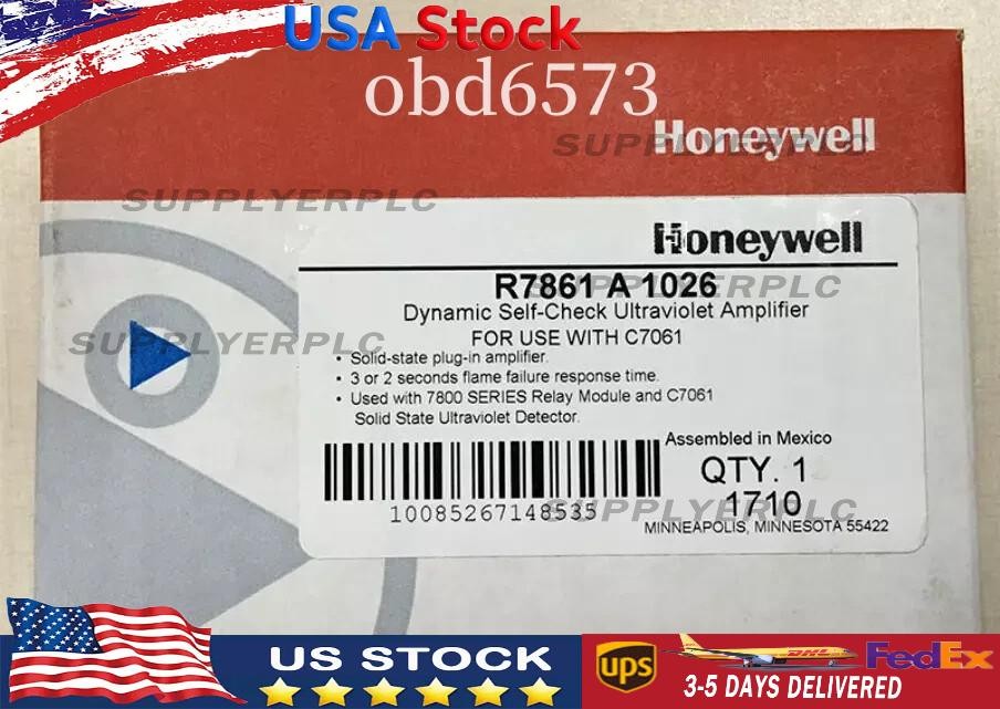 1 year warranty express NEW Honeywell R7861A1026 UV flame amplifier R7861 A 1026