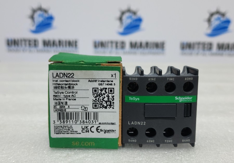 [PACK OF 4] Schneider LADN22 Auxiliary Contact Block 4-Pole 10A 690VAC 2NO+2NC