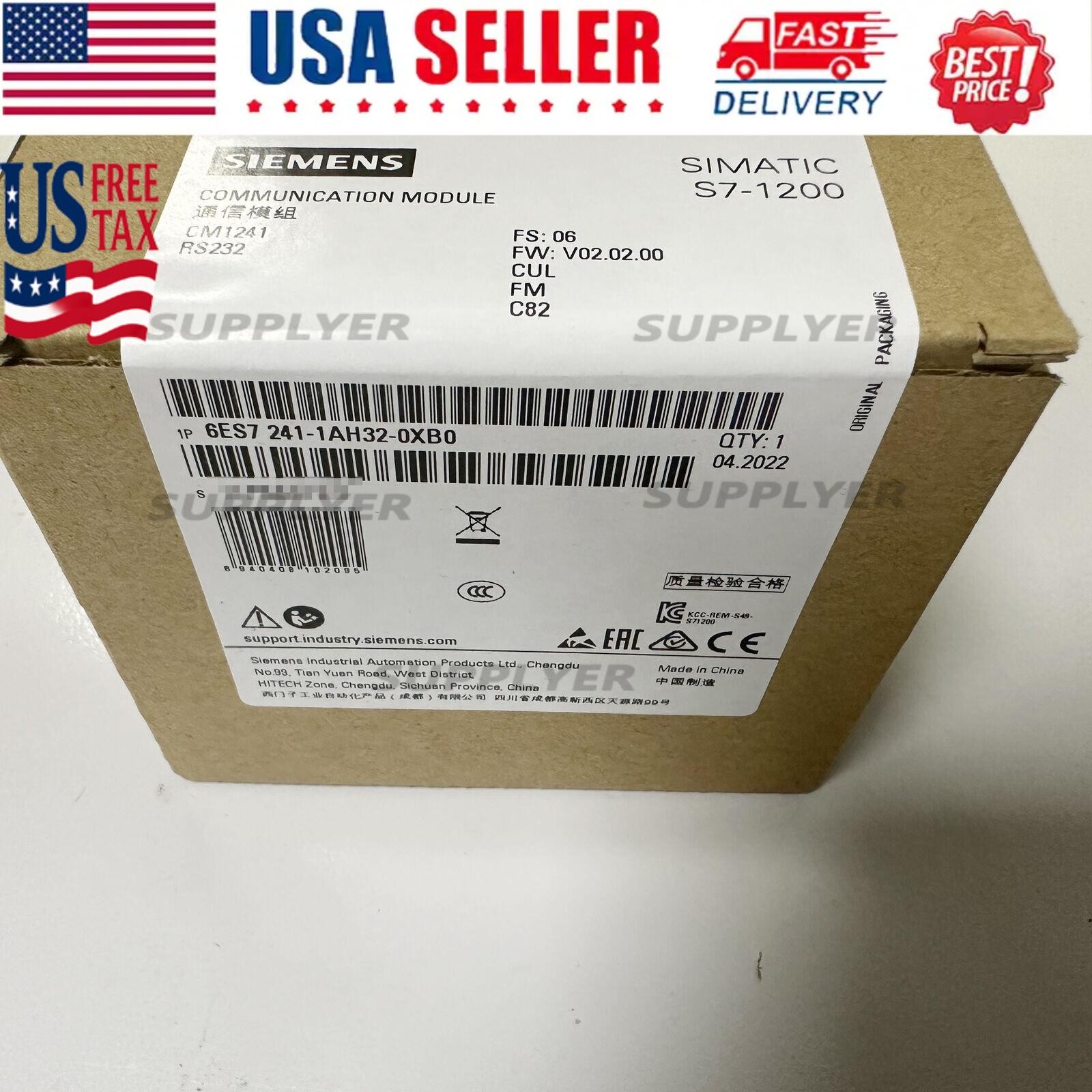 New Siemens 6ES7241-1AH32-0XB0 6ES72411AH320XB0 SIMATIC S7-1200 CM 1241