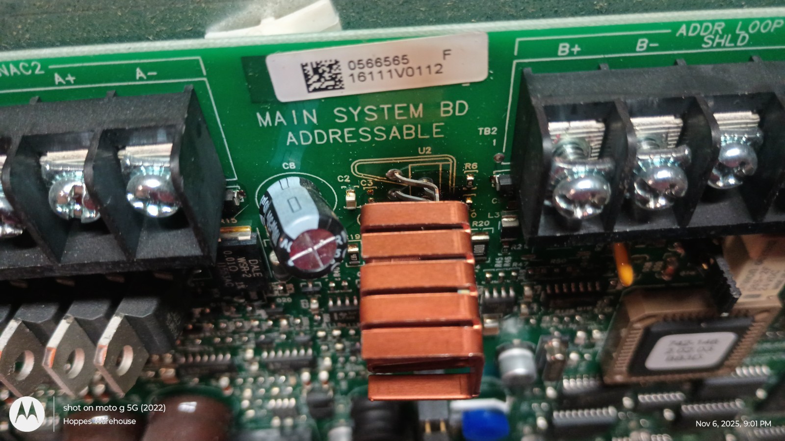Vigilant Main System Board Addressable 0566565 F for Fire Control Unit For Parts