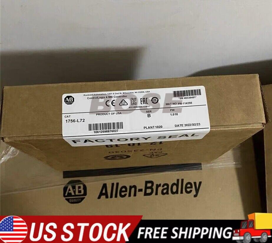 New Allen-Bradley 1756-L72 Ser B PLC GuardLogix 5573 Controller 4MB US