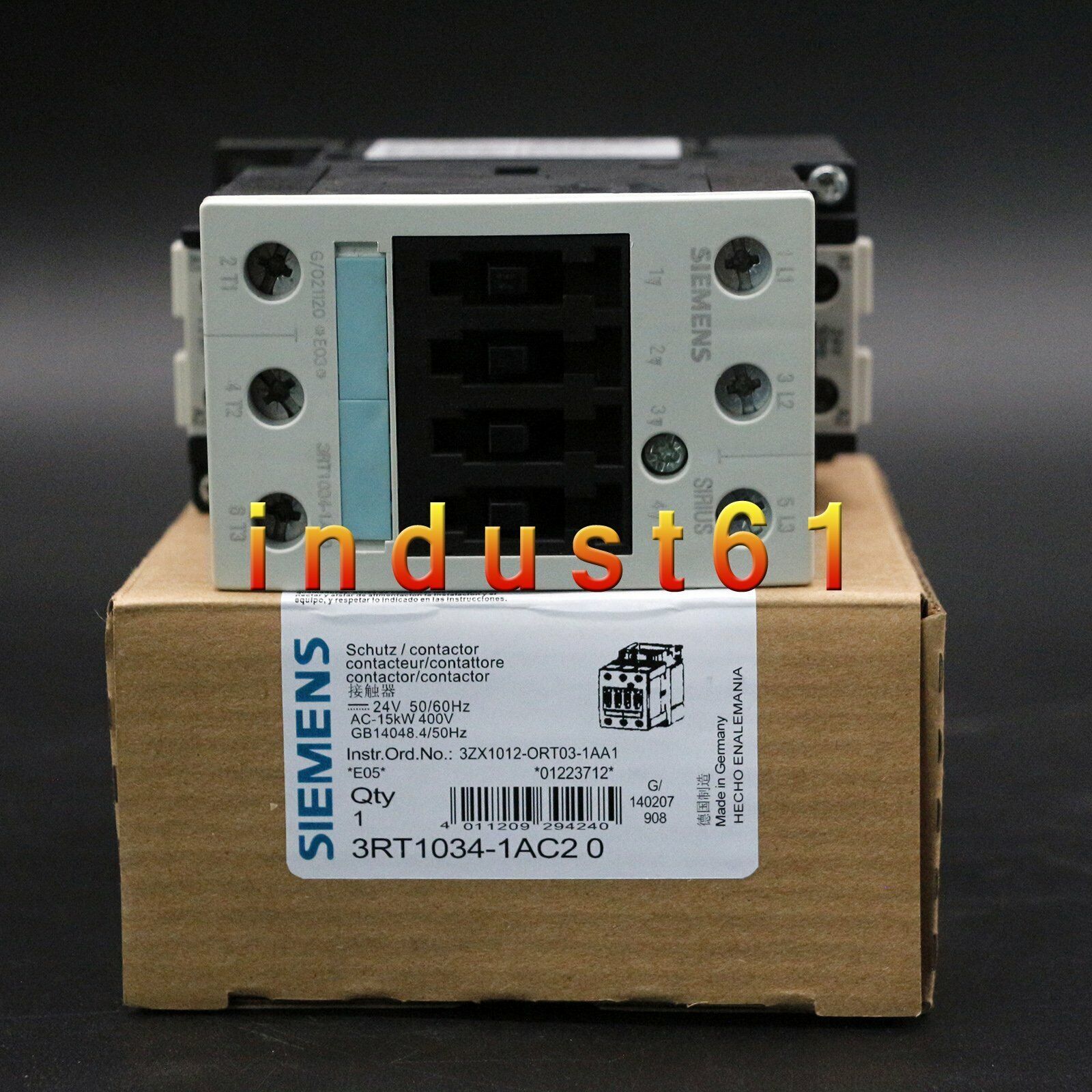 New Siemens Contactor 3RT1034-1AC20 3RT10341AC20 1 year warranty