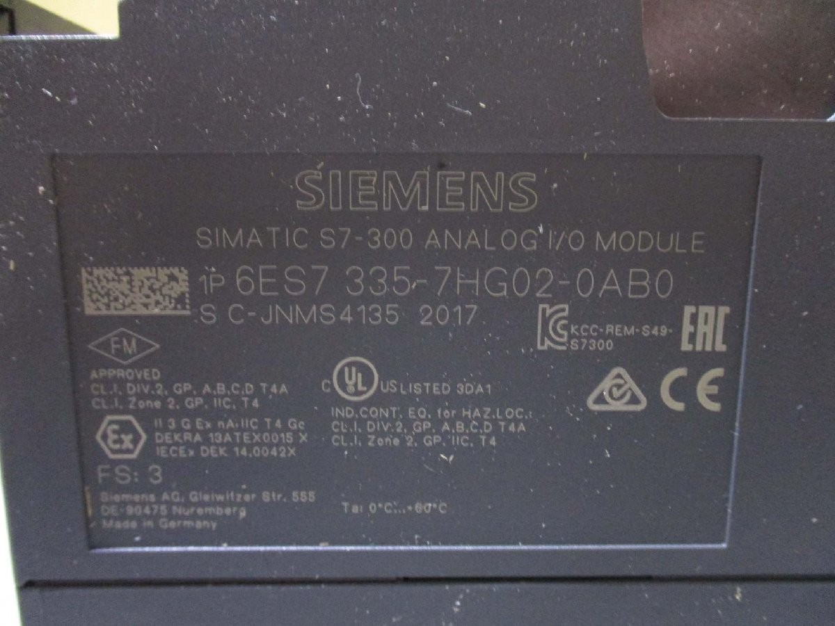 Siemens 6ES7335-7HG02-0AB0 PLC Module US Free TAX New Old Stock