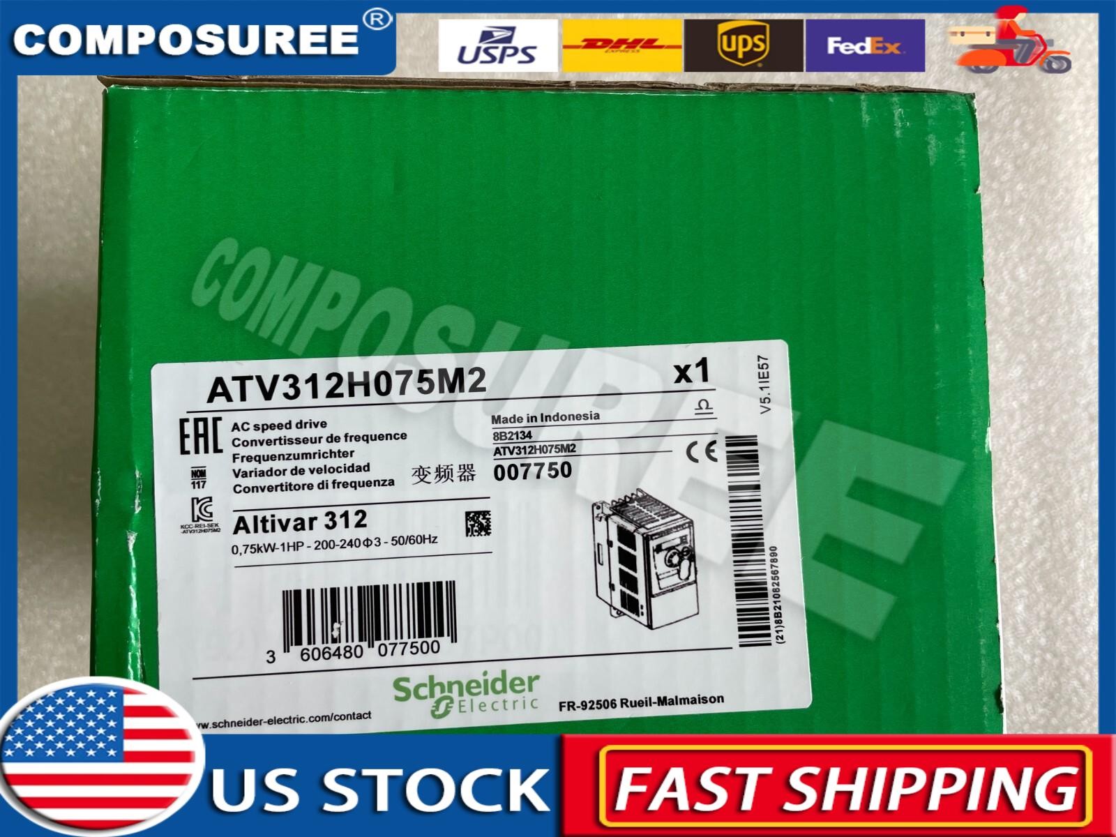 ATV312H075M2 Inverter 0.75KW 220V ATV312H075M2 Ship US Free TAX
