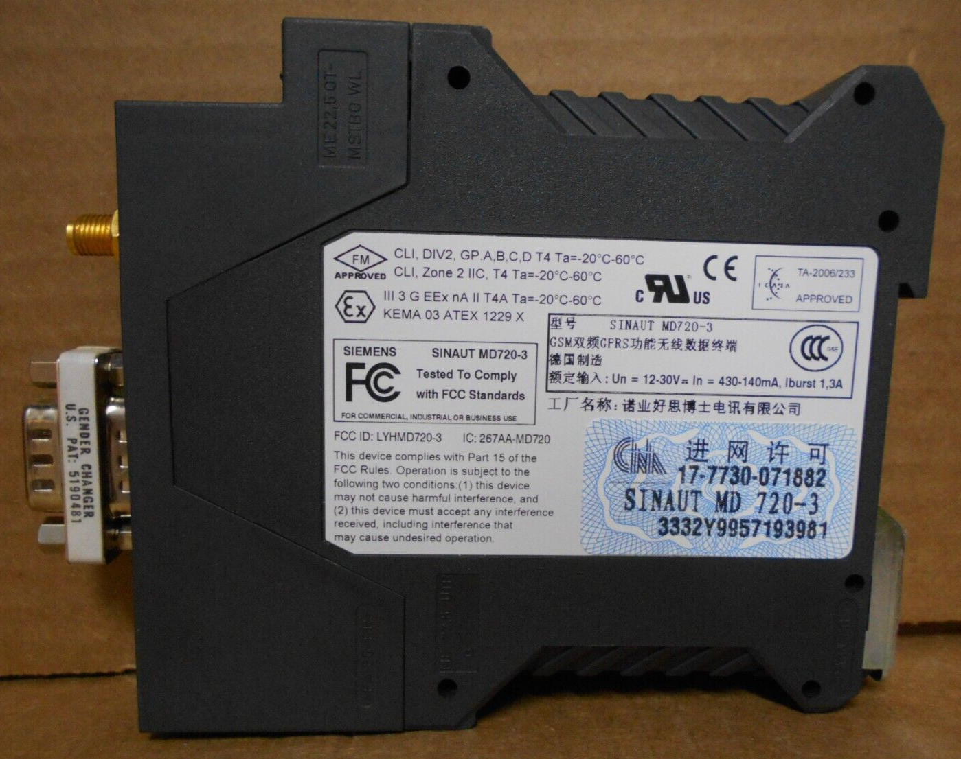 Siemens Simatic Net/Sinaut Telecontrol MD720-3 6NH9720-3AA00