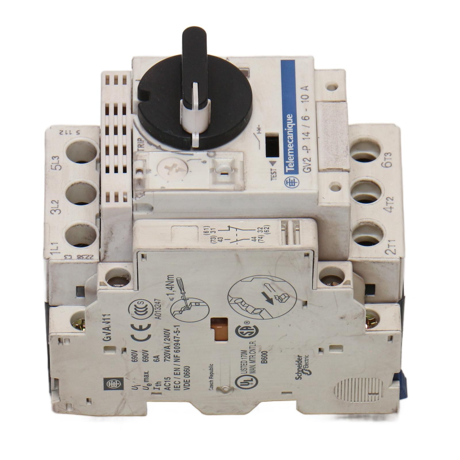 GV2-P14-6-10A + GVAN11 TELEMECANIQUE, “GV2-P14-6-10A + GVAN11 Telemecanique ….